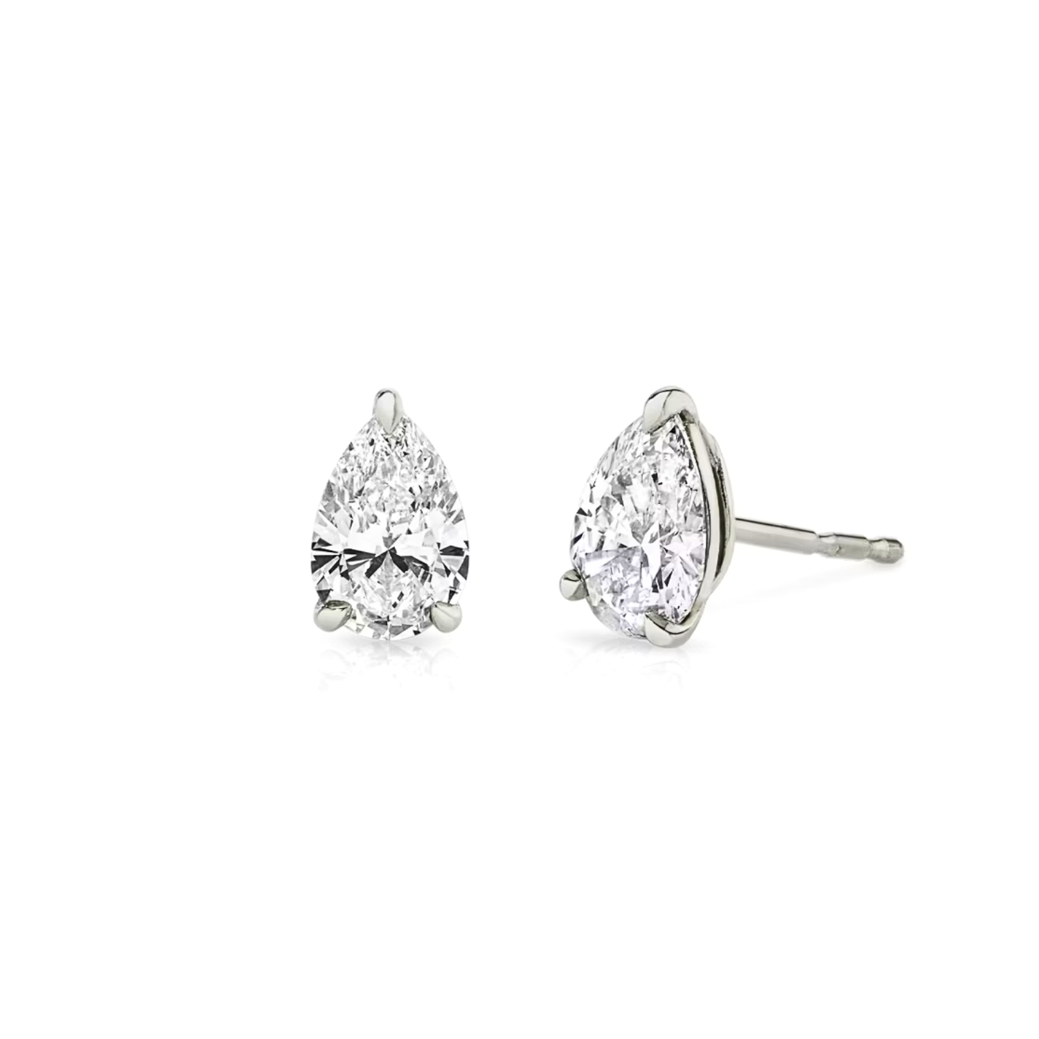 Pear Cut Diamond Stud Earrings