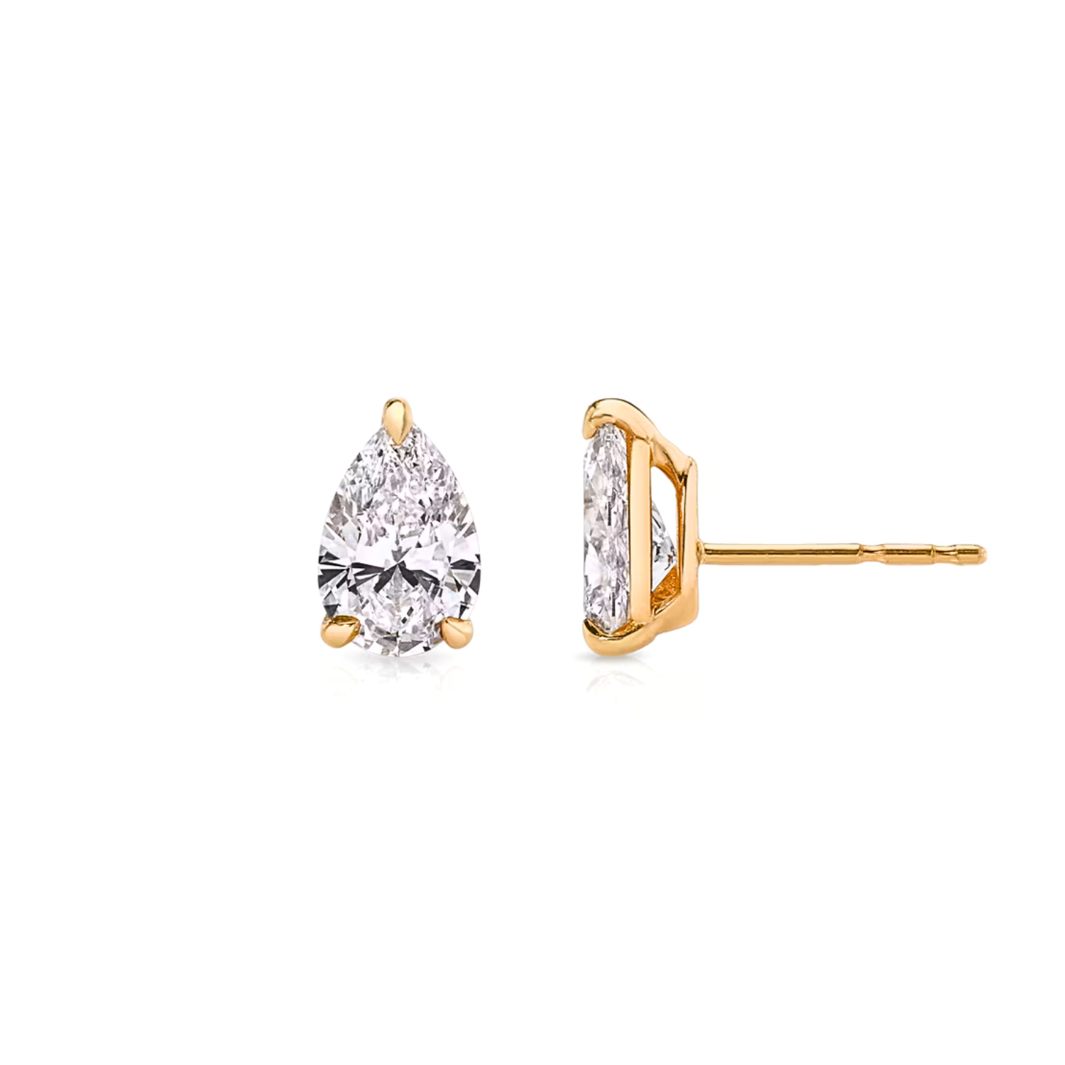 Pear Cut Diamond Stud Earrings