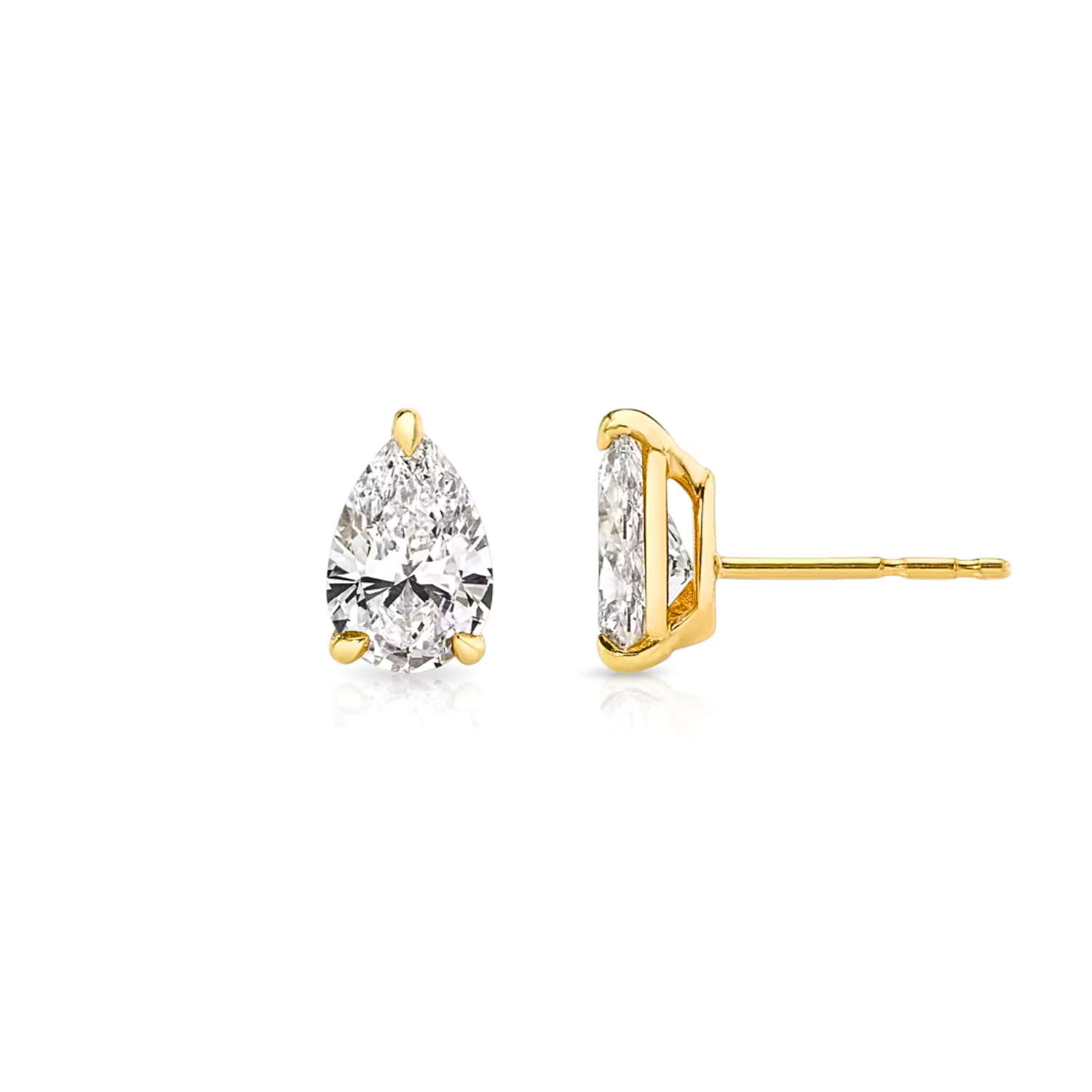 Pear Cut Diamond Stud Earrings