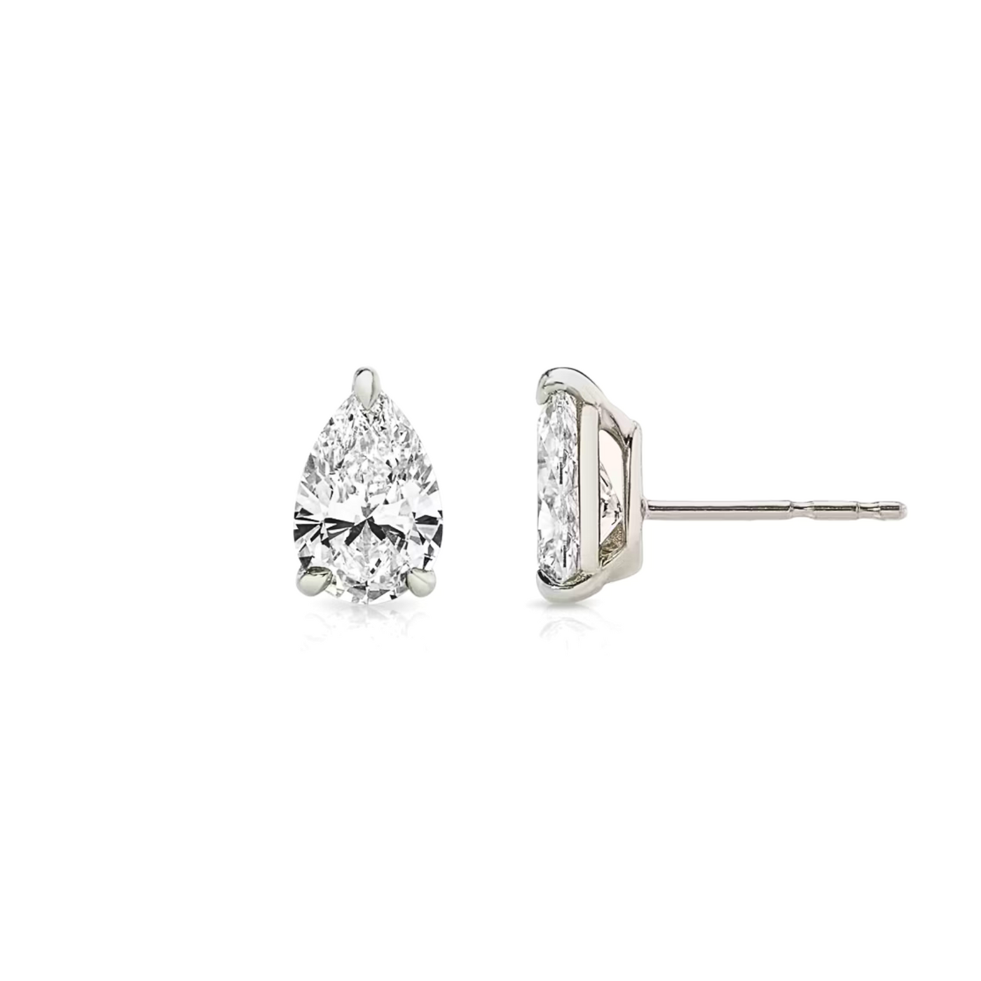 Pear Cut Diamond Stud Earrings