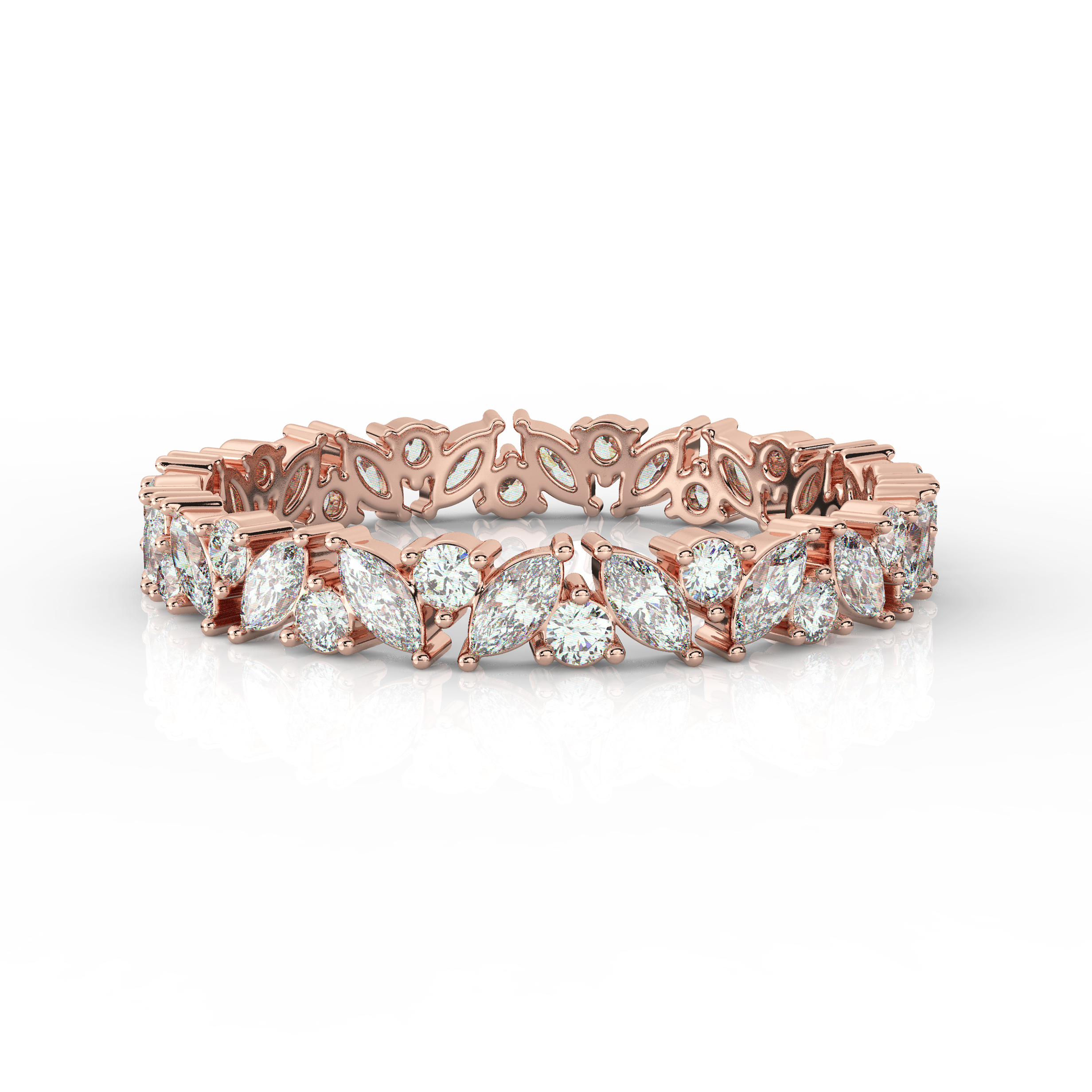 Marquise & Round Diamond Eternity Band