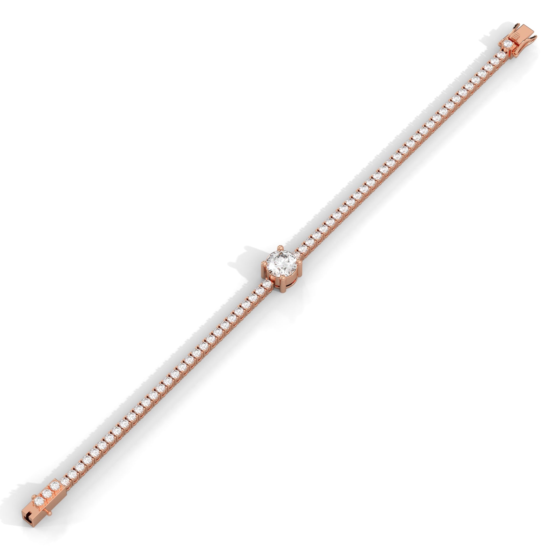 Round Diamond Round Tennis Bracelet