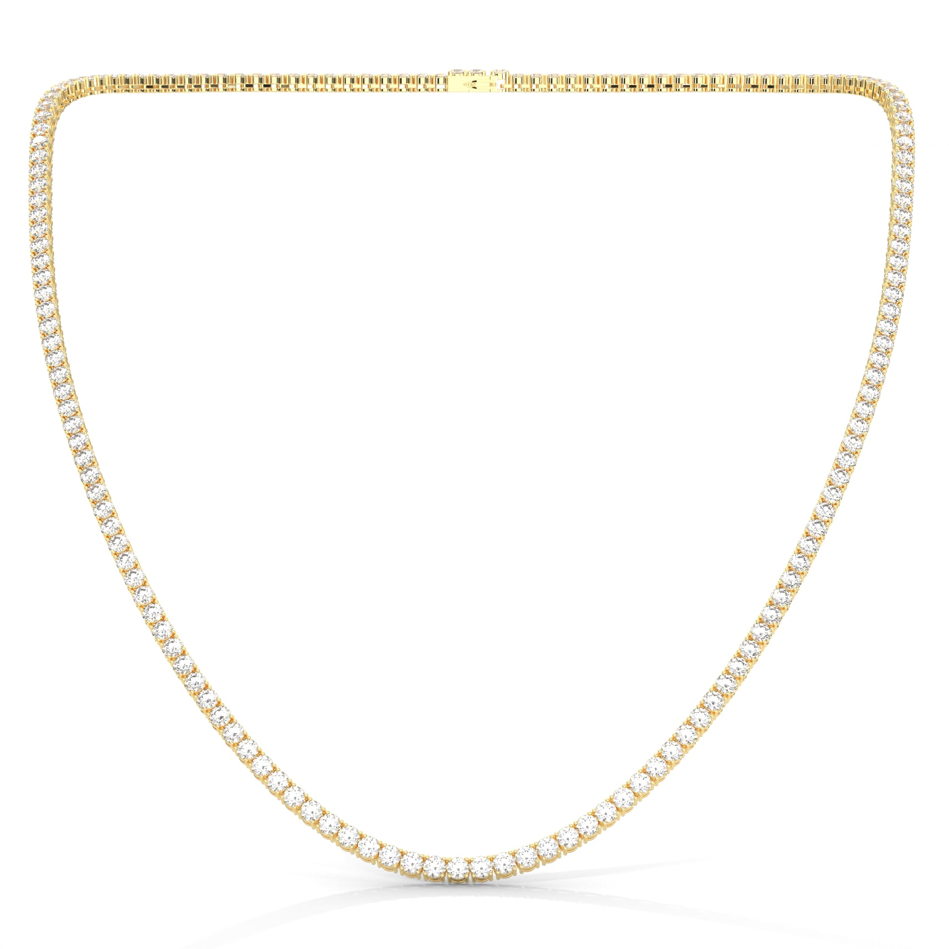 26.4ct Classic Diamond Tennis Necklace