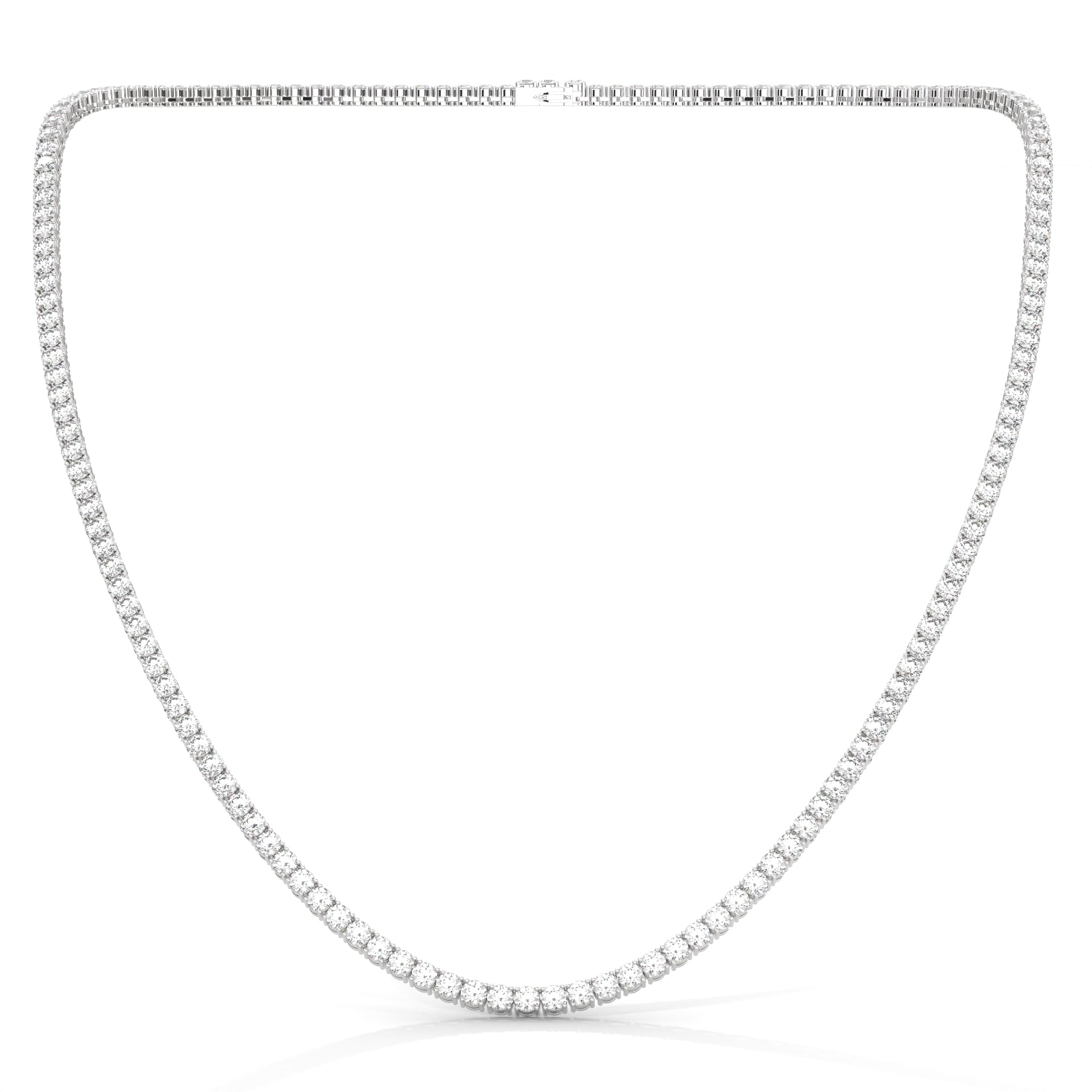 26.4ct Classic Diamond Tennis Necklace