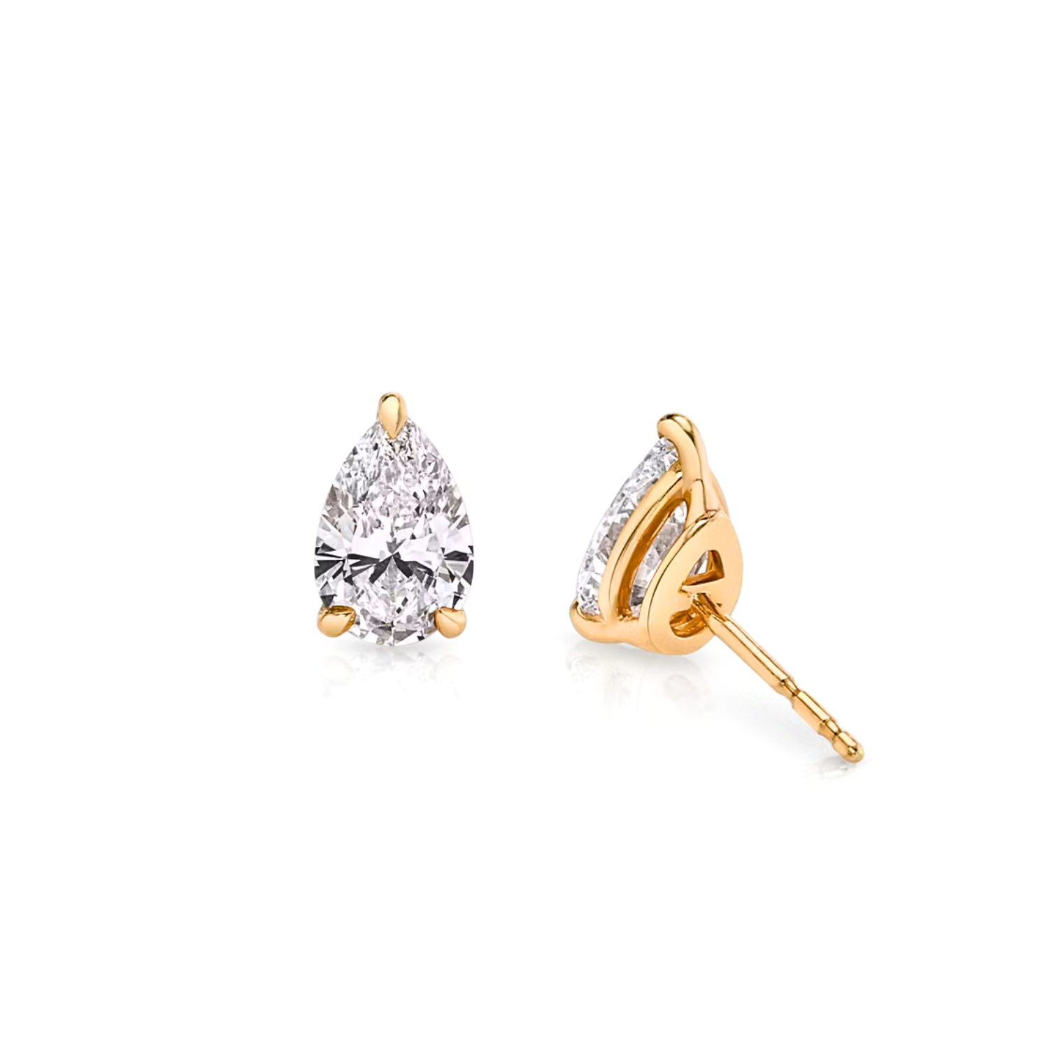 Pear Cut Diamond Stud Earrings