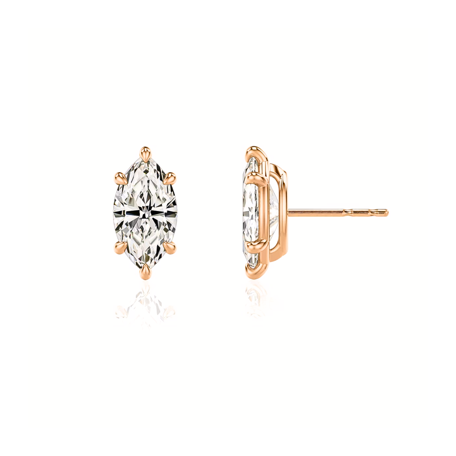 Marquise Diamond Stud Earrings