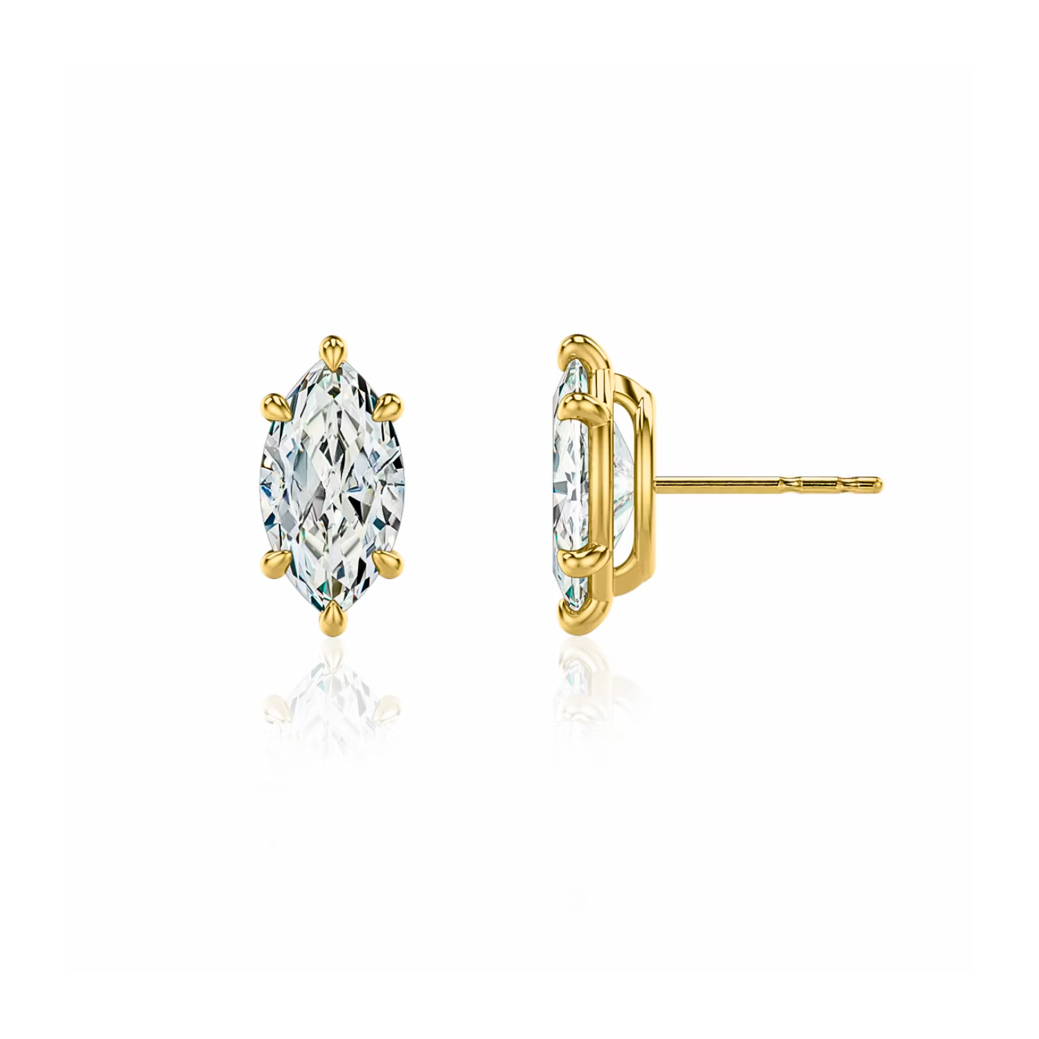 Marquise Diamond Stud Earrings