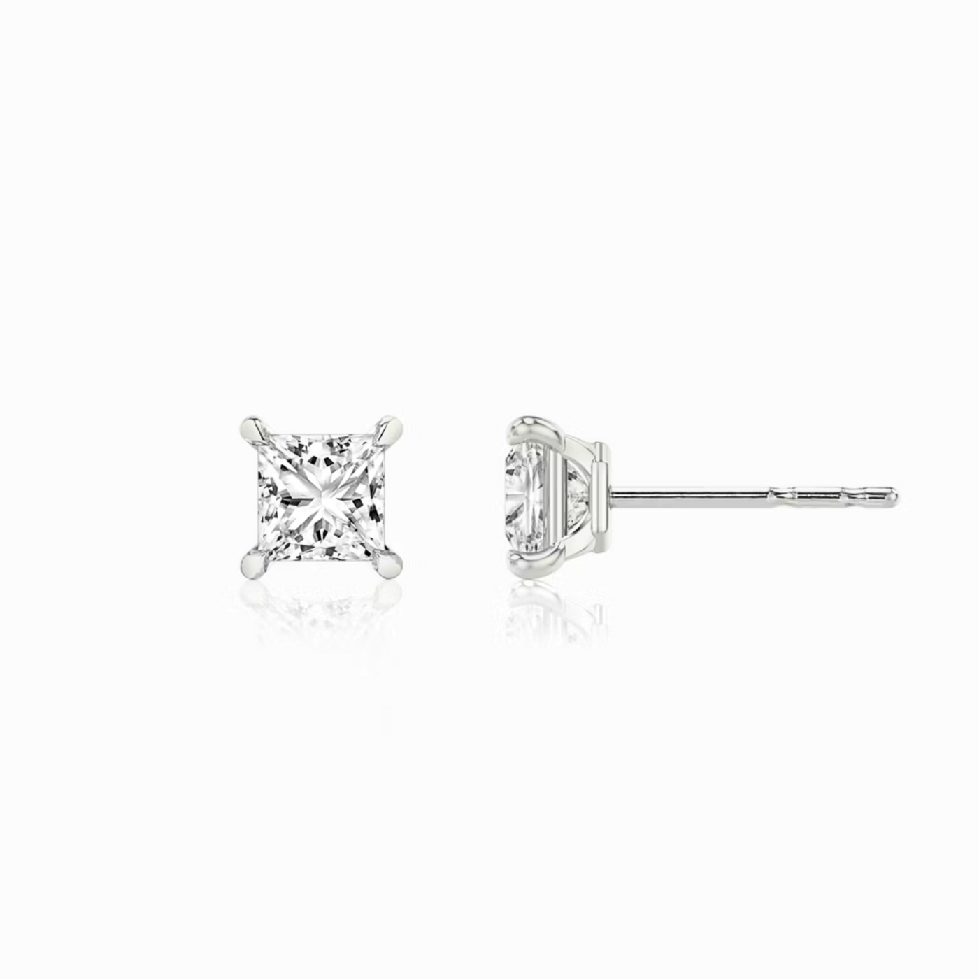 Princess Cut Diamond Stud Earrings