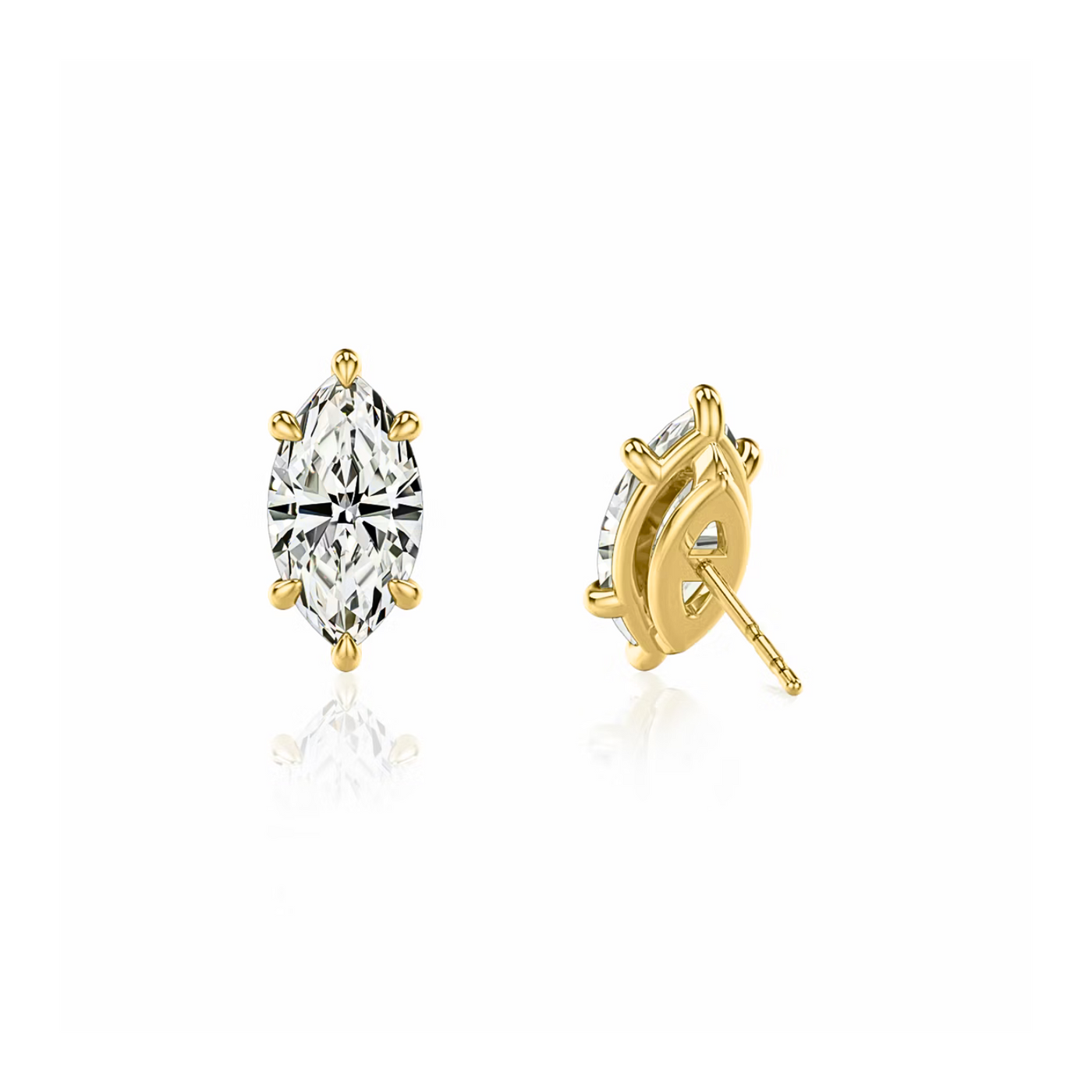 Marquise Diamond Stud Earrings