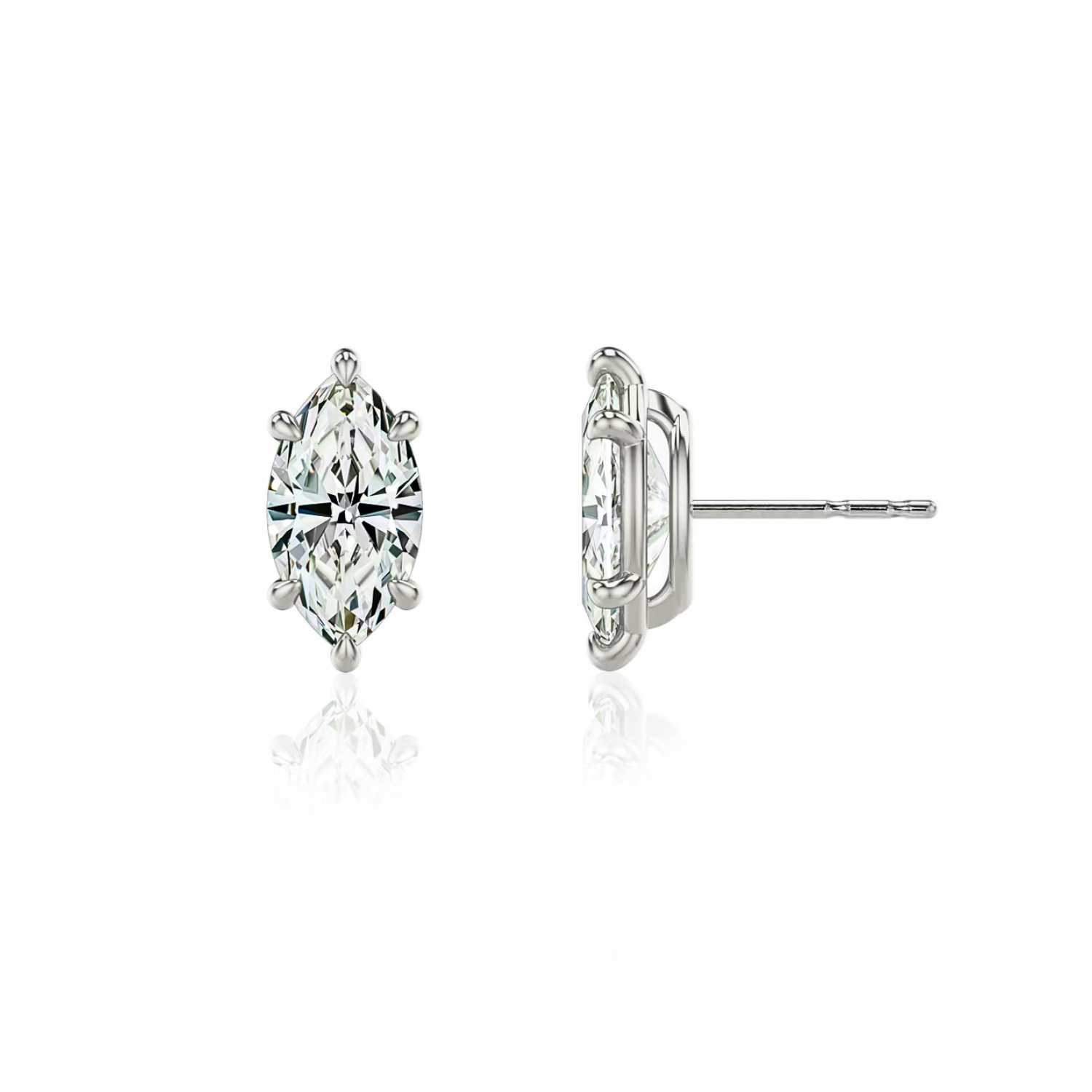 Marquise Diamond Stud Earrings