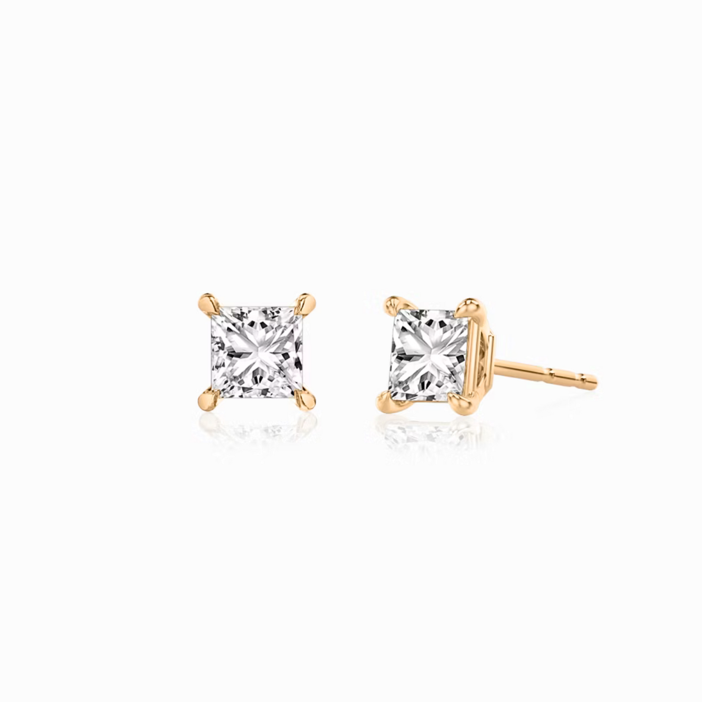 Princess Cut Diamond Stud Earrings