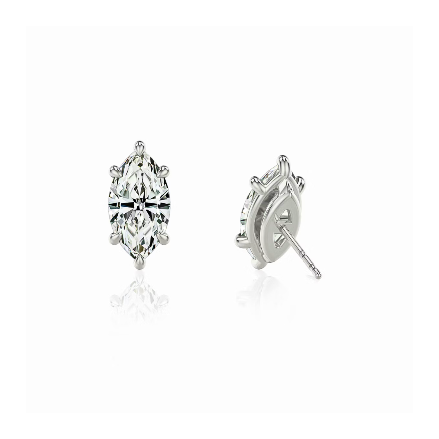 Marquise Diamond Stud Earrings