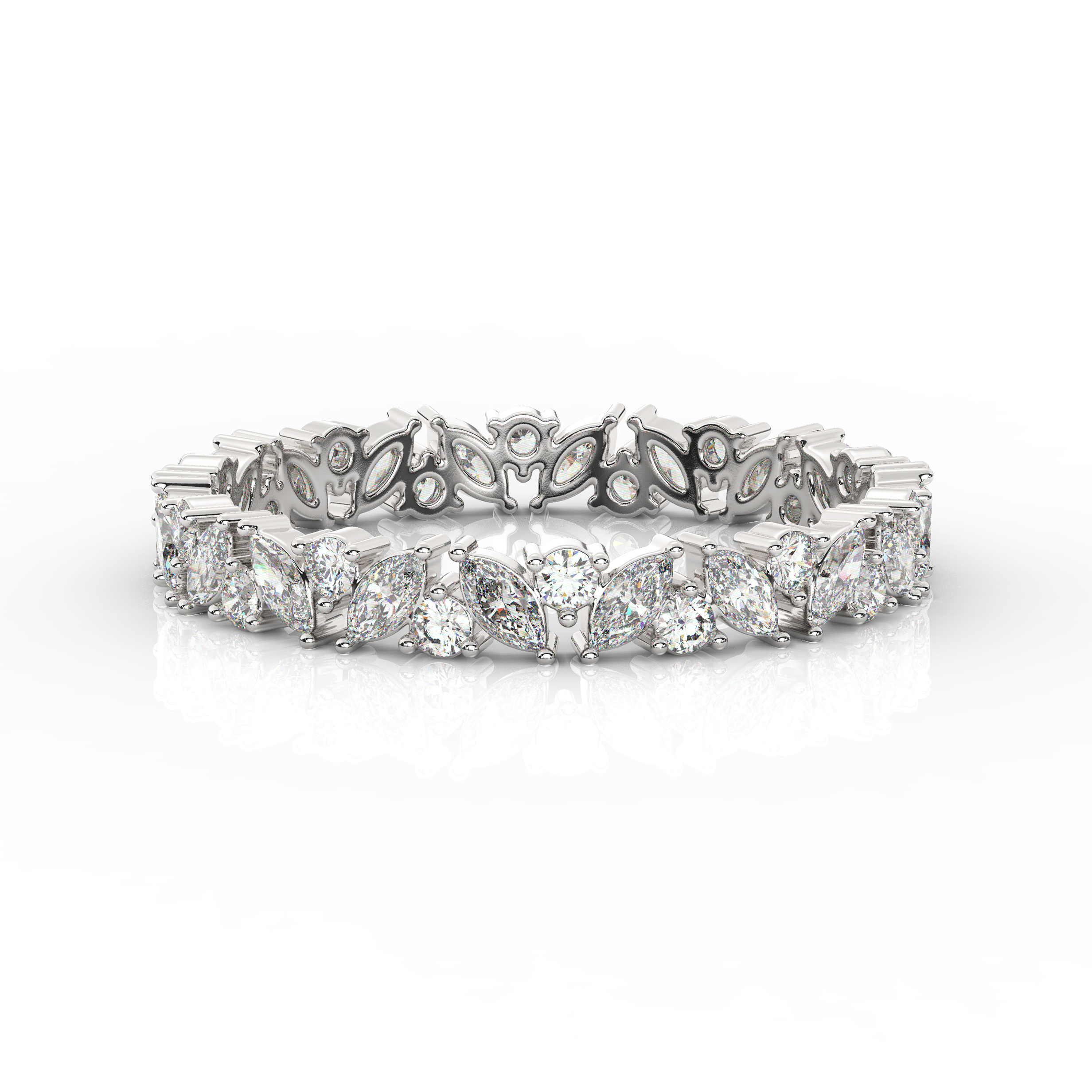 Marquise & Round Diamond Eternity Band