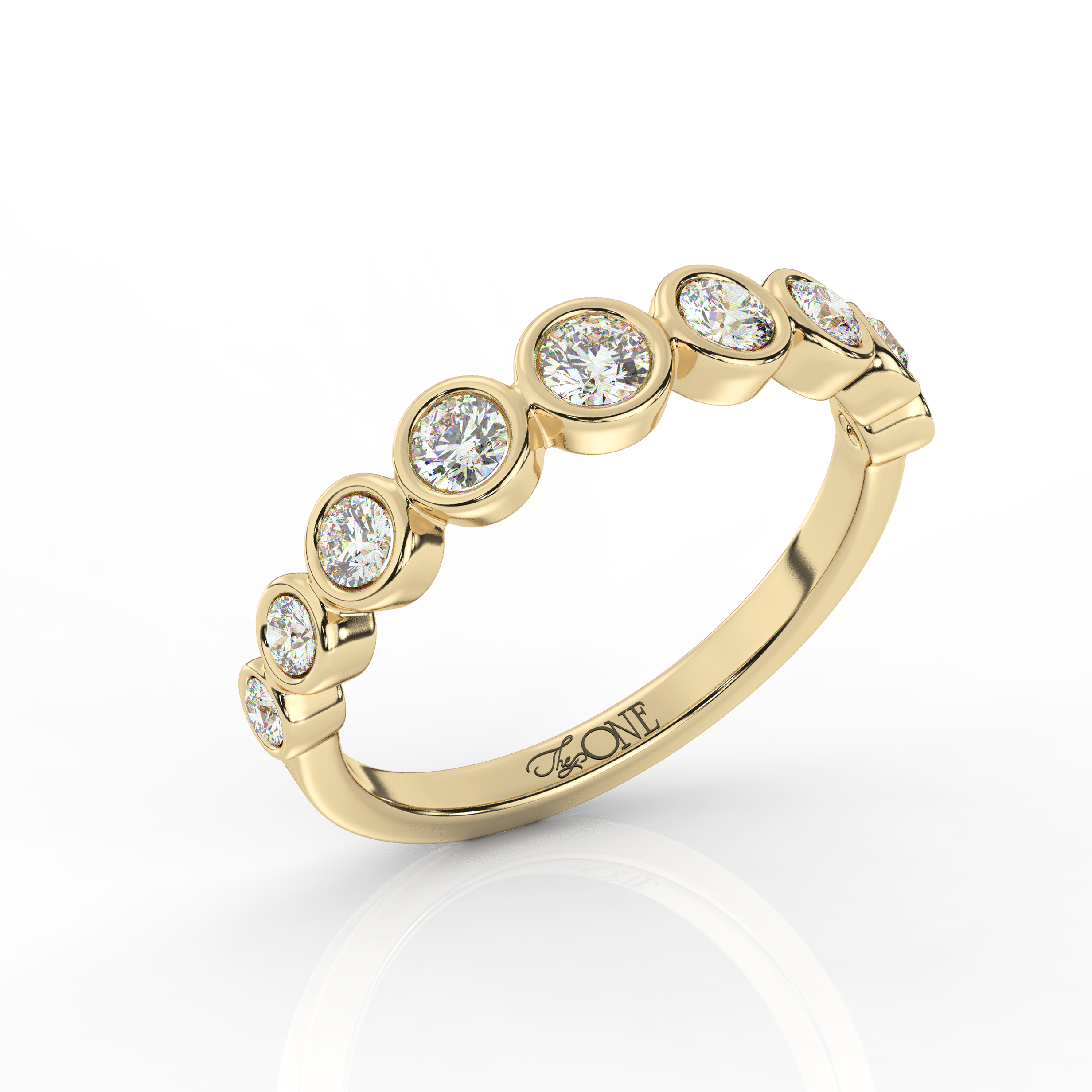 Round Diamond Bezel Set Ring