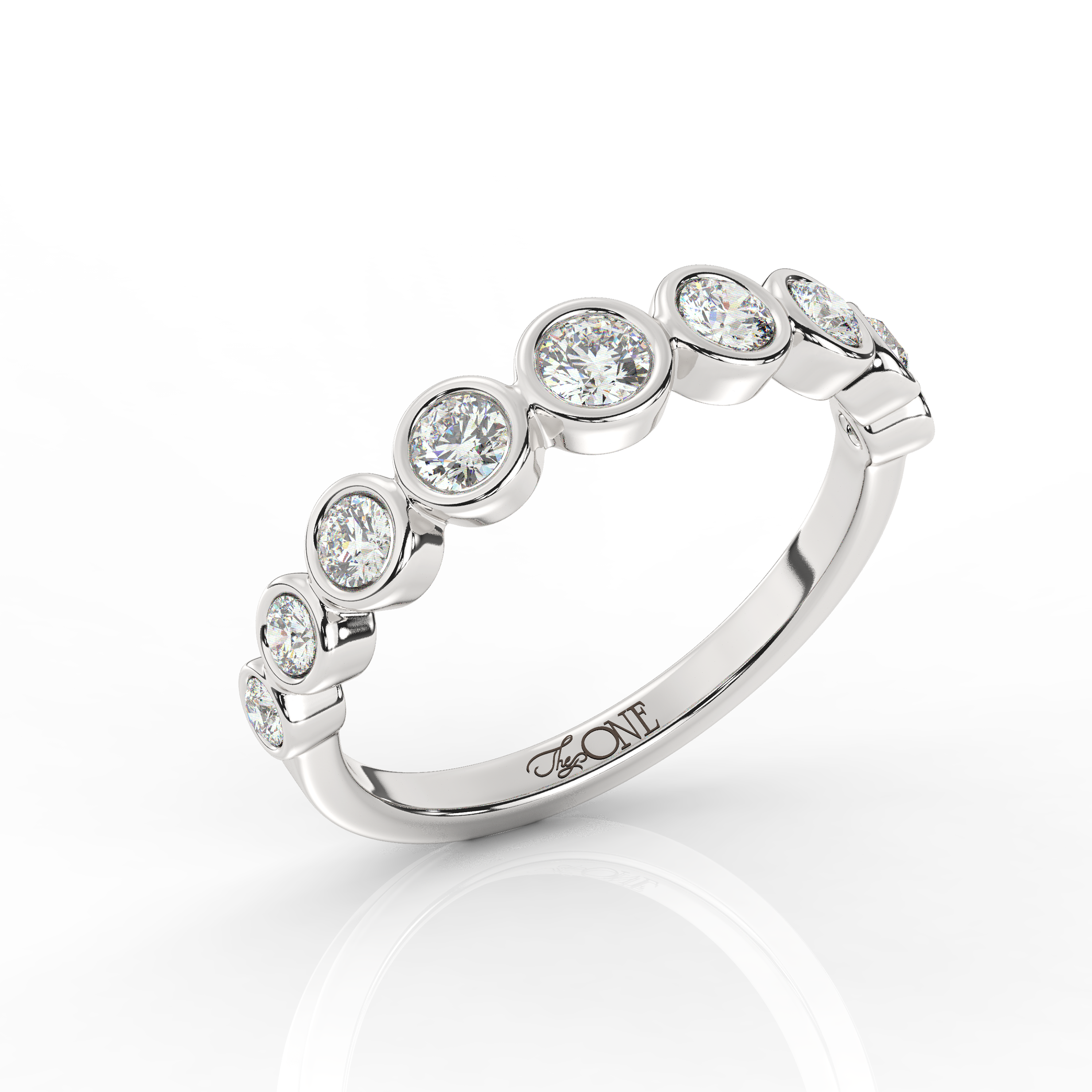 Round Diamond Bezel Set Ring