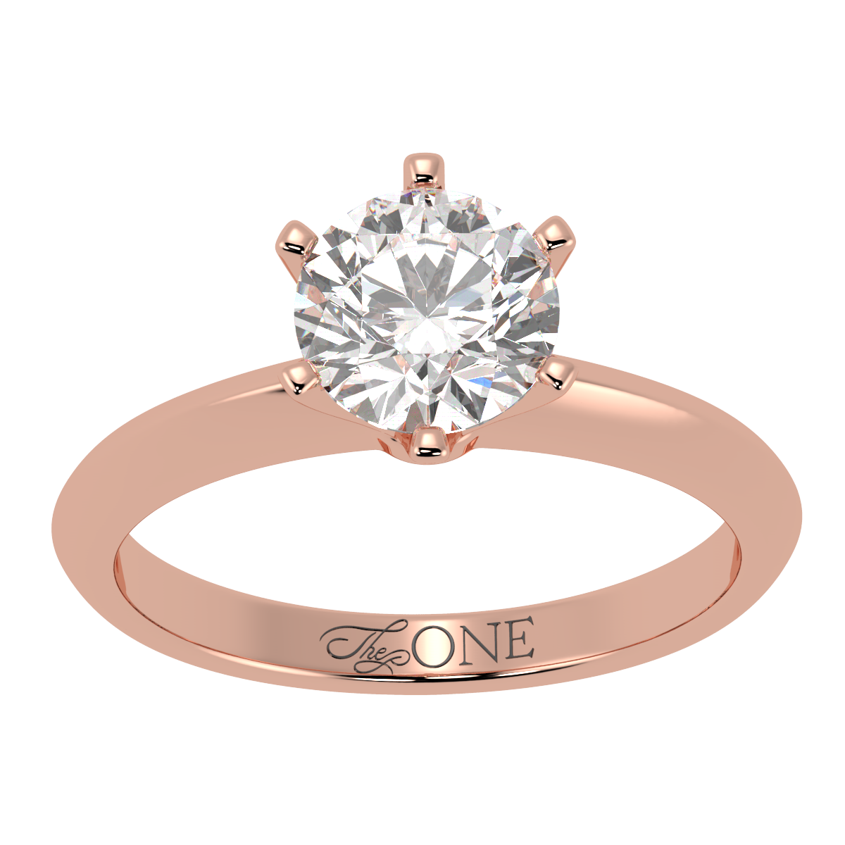 Round Solitaire 6-Claw Engagement Ring