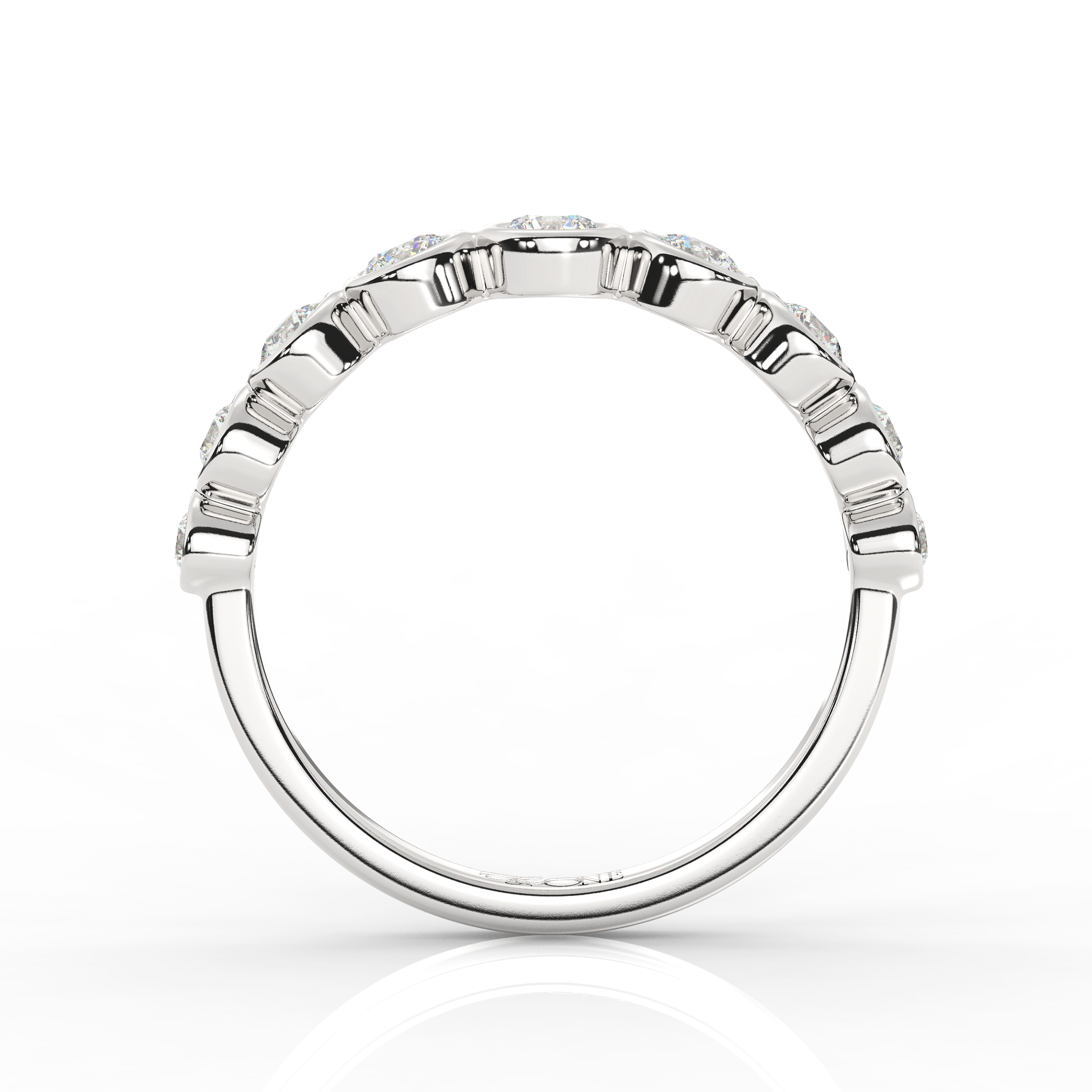 Round Diamond Bezel Set Ring