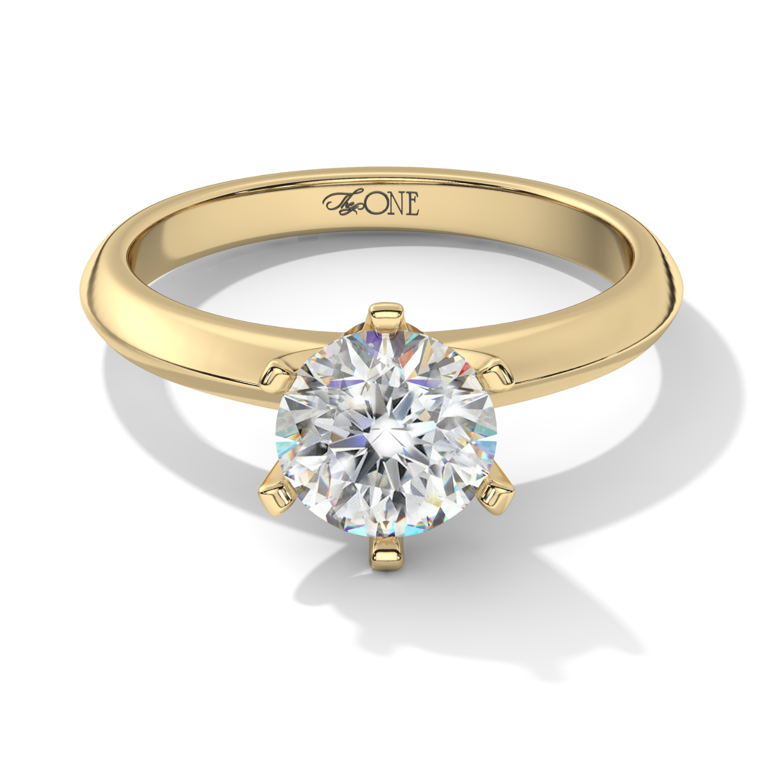 Round Solitaire 6-Claw Engagement Ring