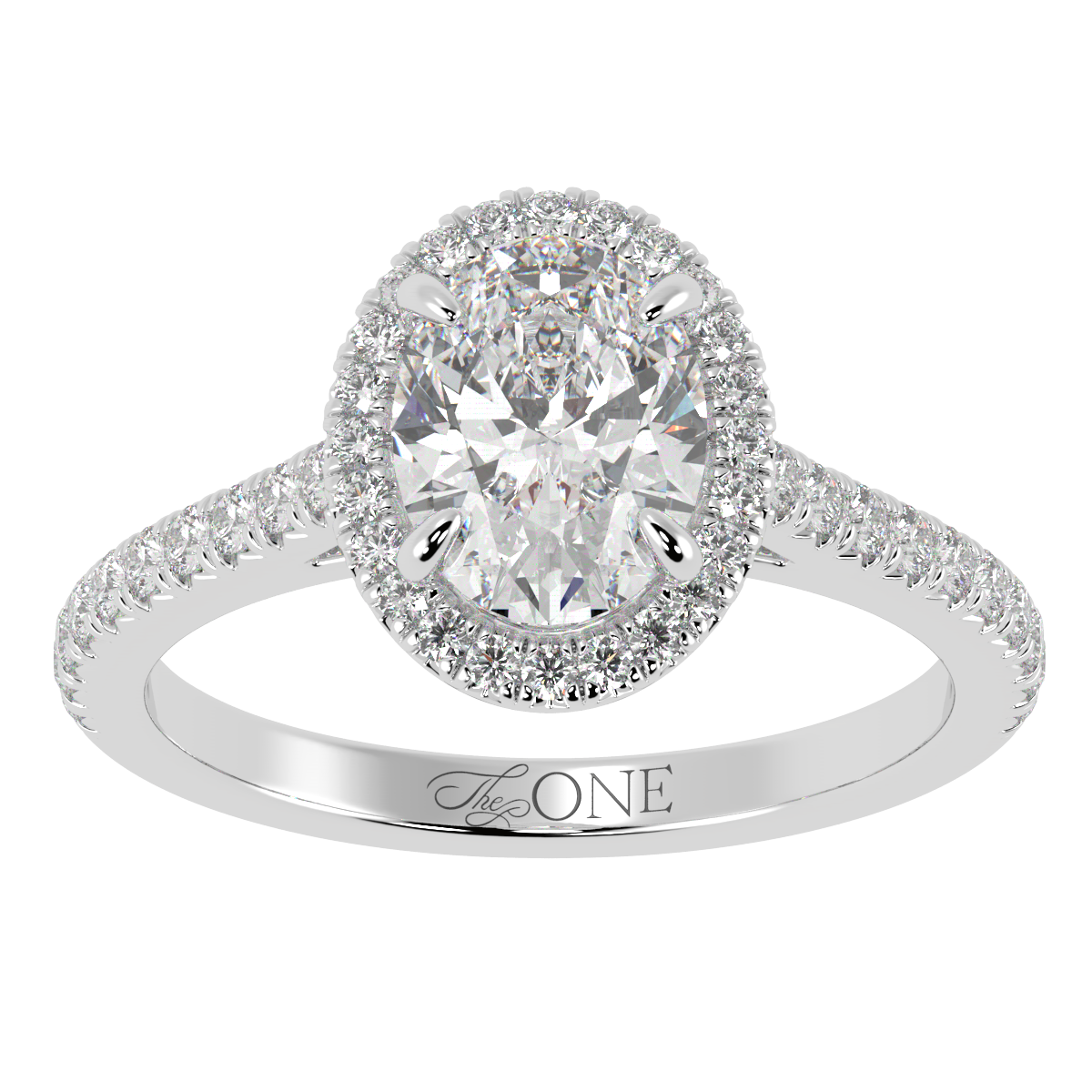 Oval Halo Engagement Ring