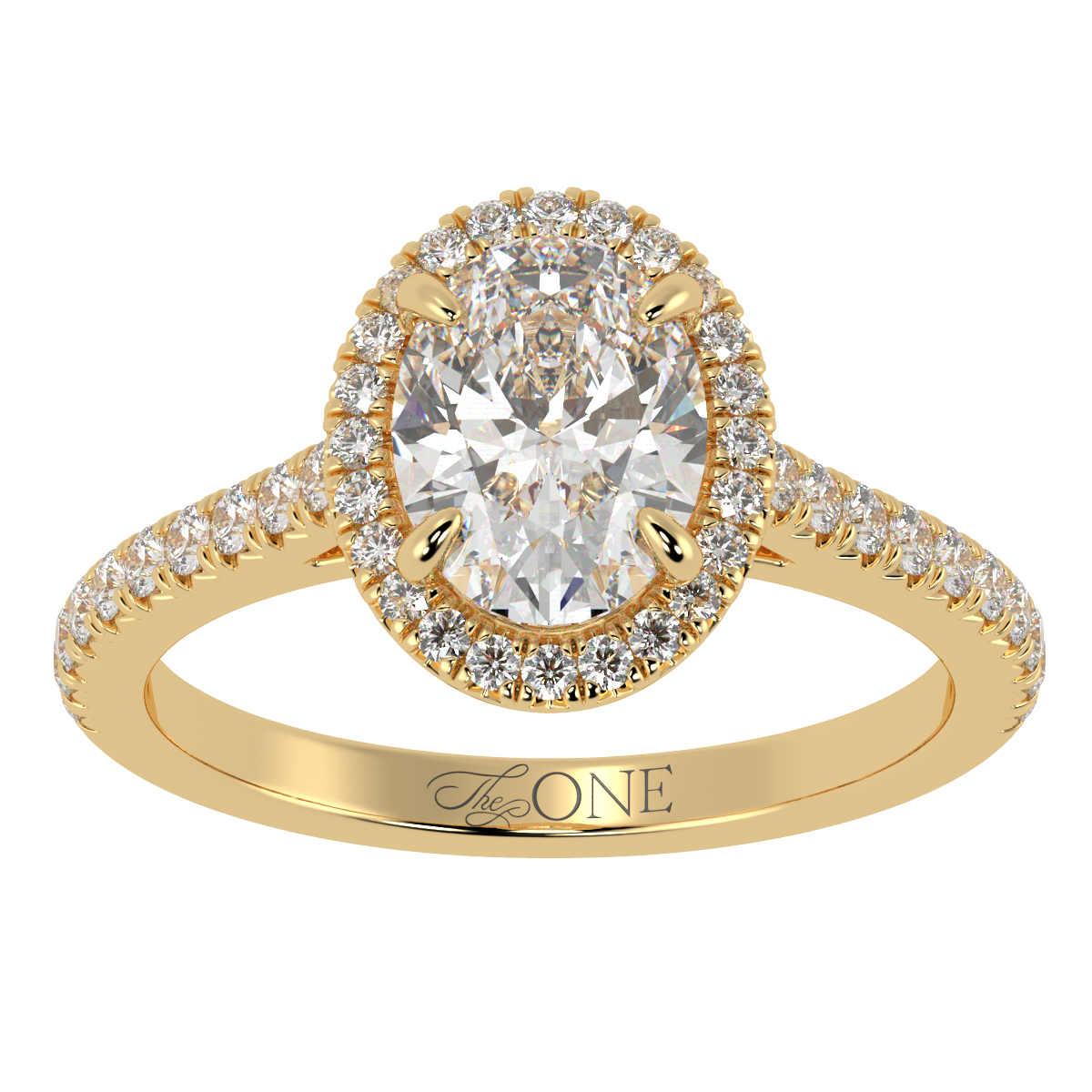 Oval Halo Engagement Ring