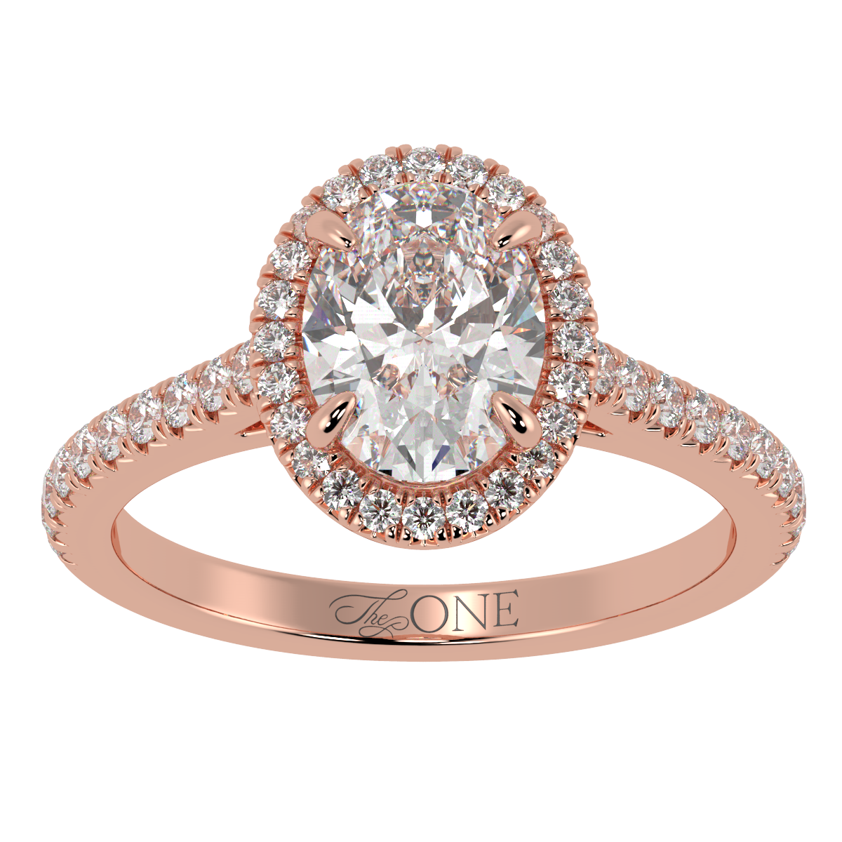 Oval Halo Engagement Ring