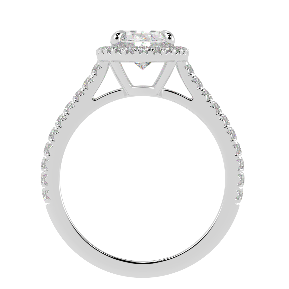 Oval Halo Engagement Ring