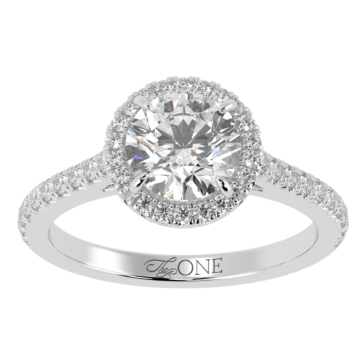 Round Halo Diamond Engagement Ring