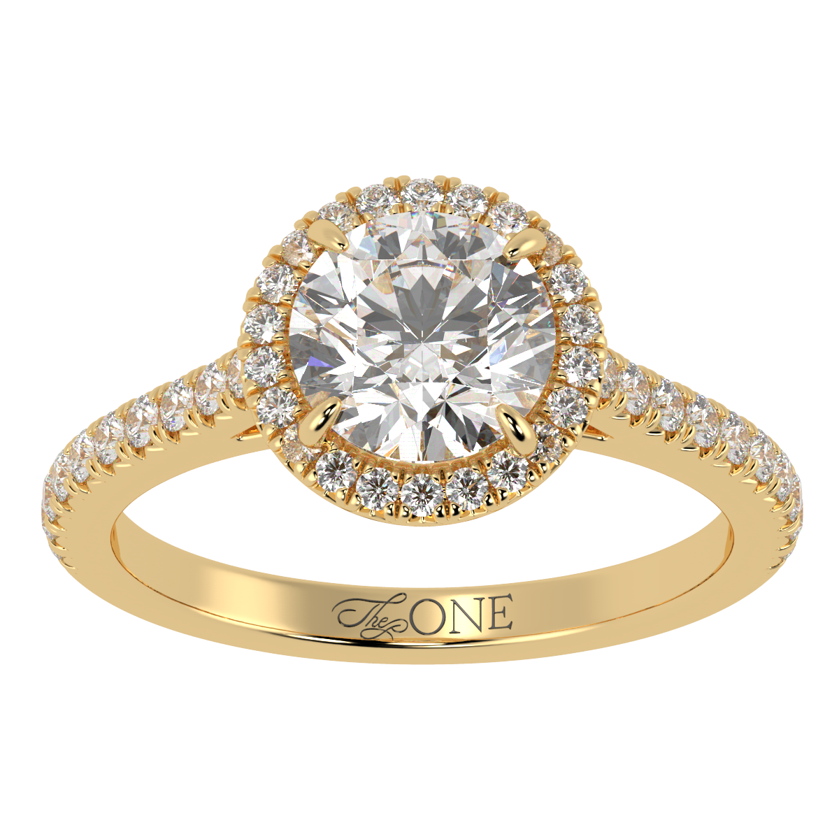 Round Halo Diamond Engagement Ring