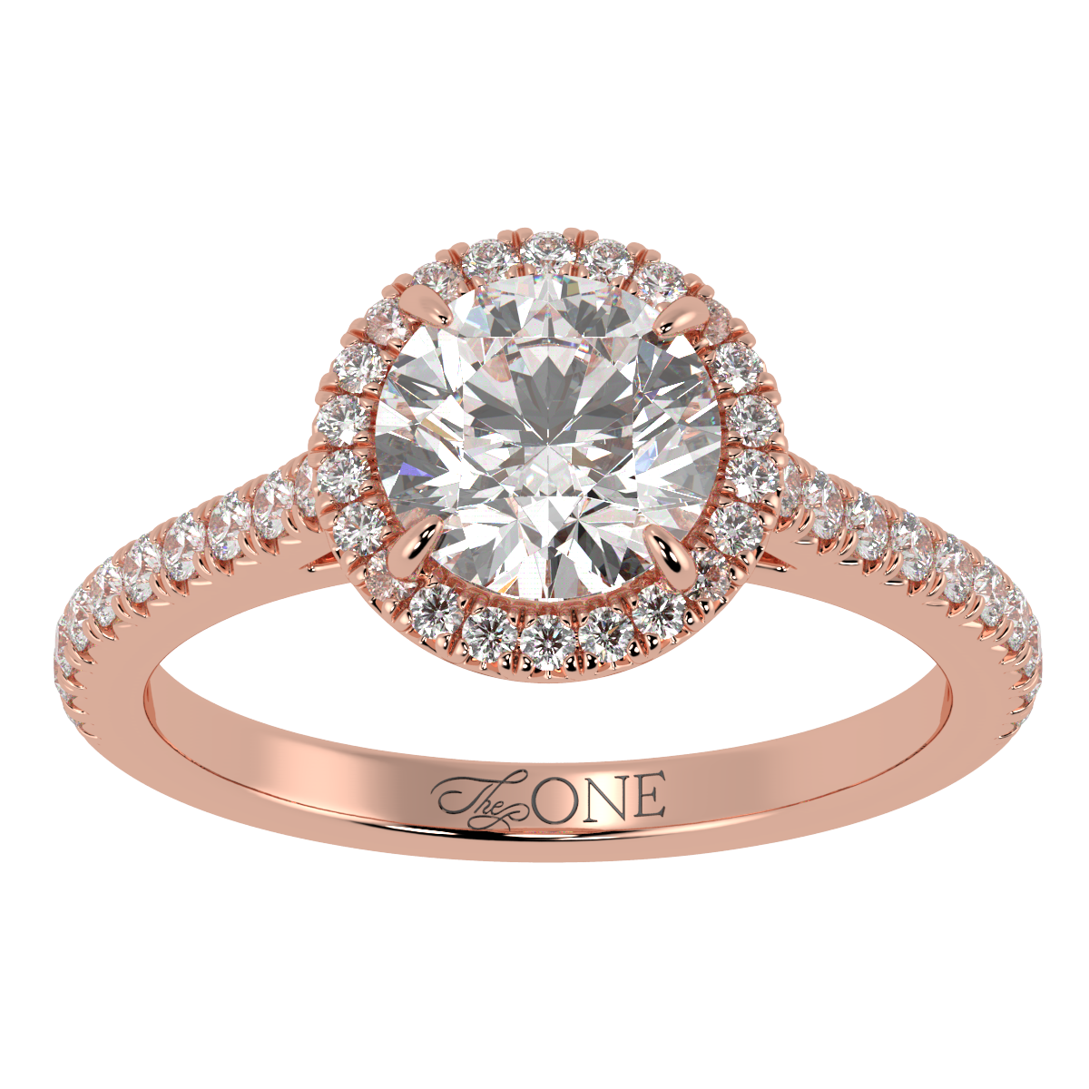 Round Halo Diamond Engagement Ring