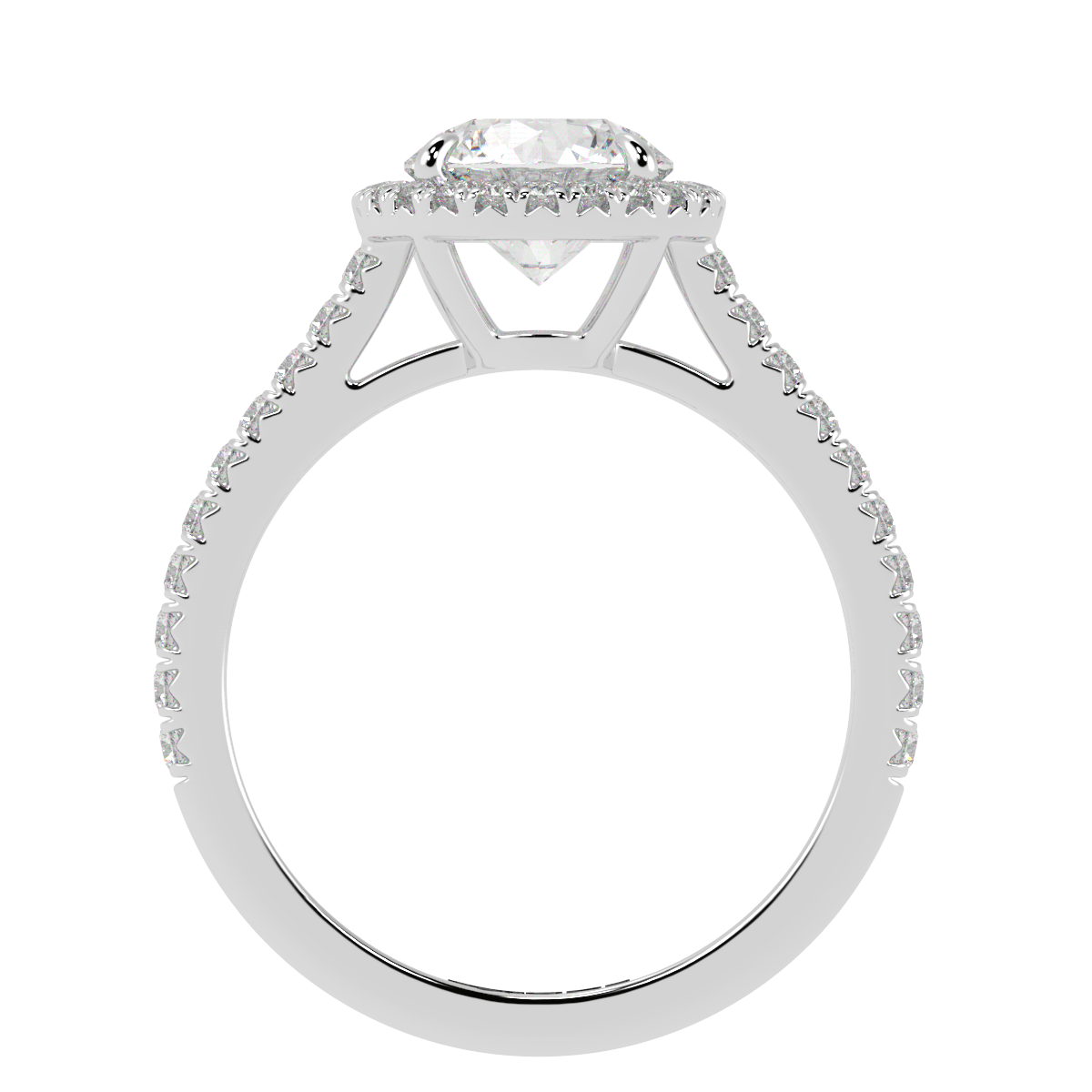 Round Halo Diamond Engagement Ring