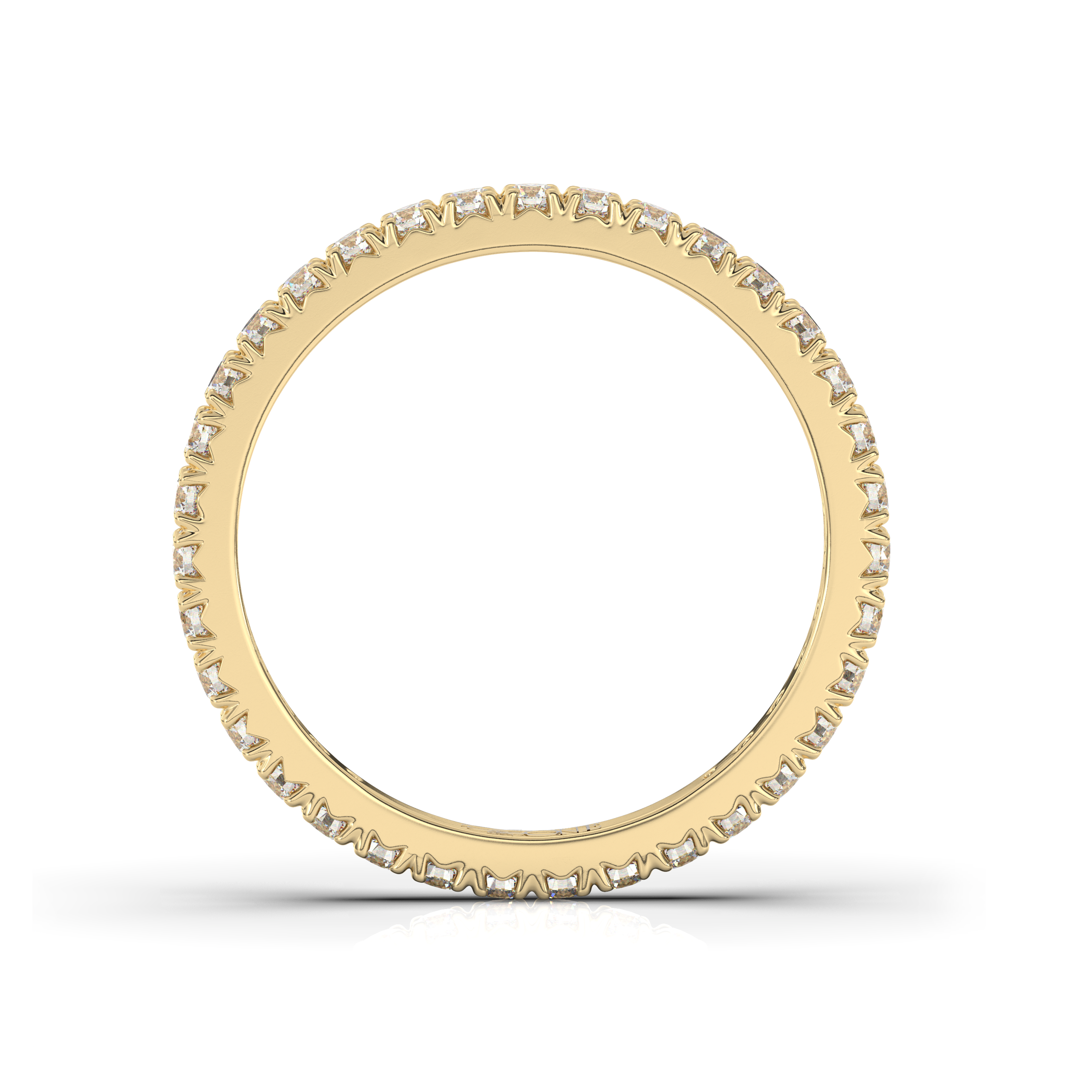 Full Diamond Eternity Pave Band Yellow Gold