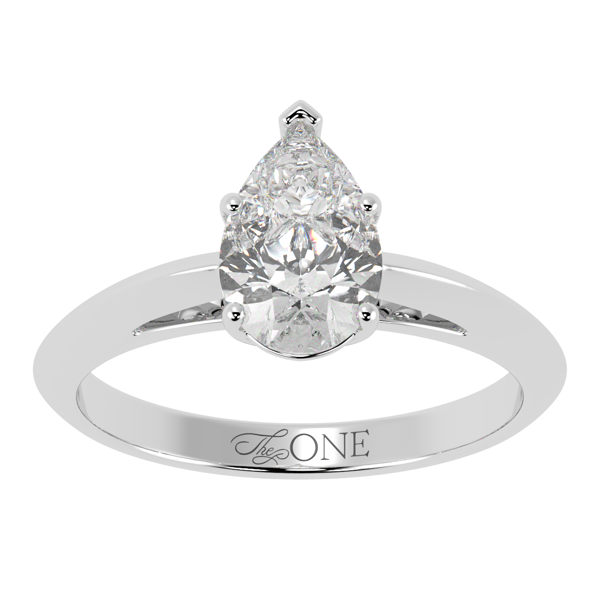 5-Claw Pear Solitaire Engagement Ring