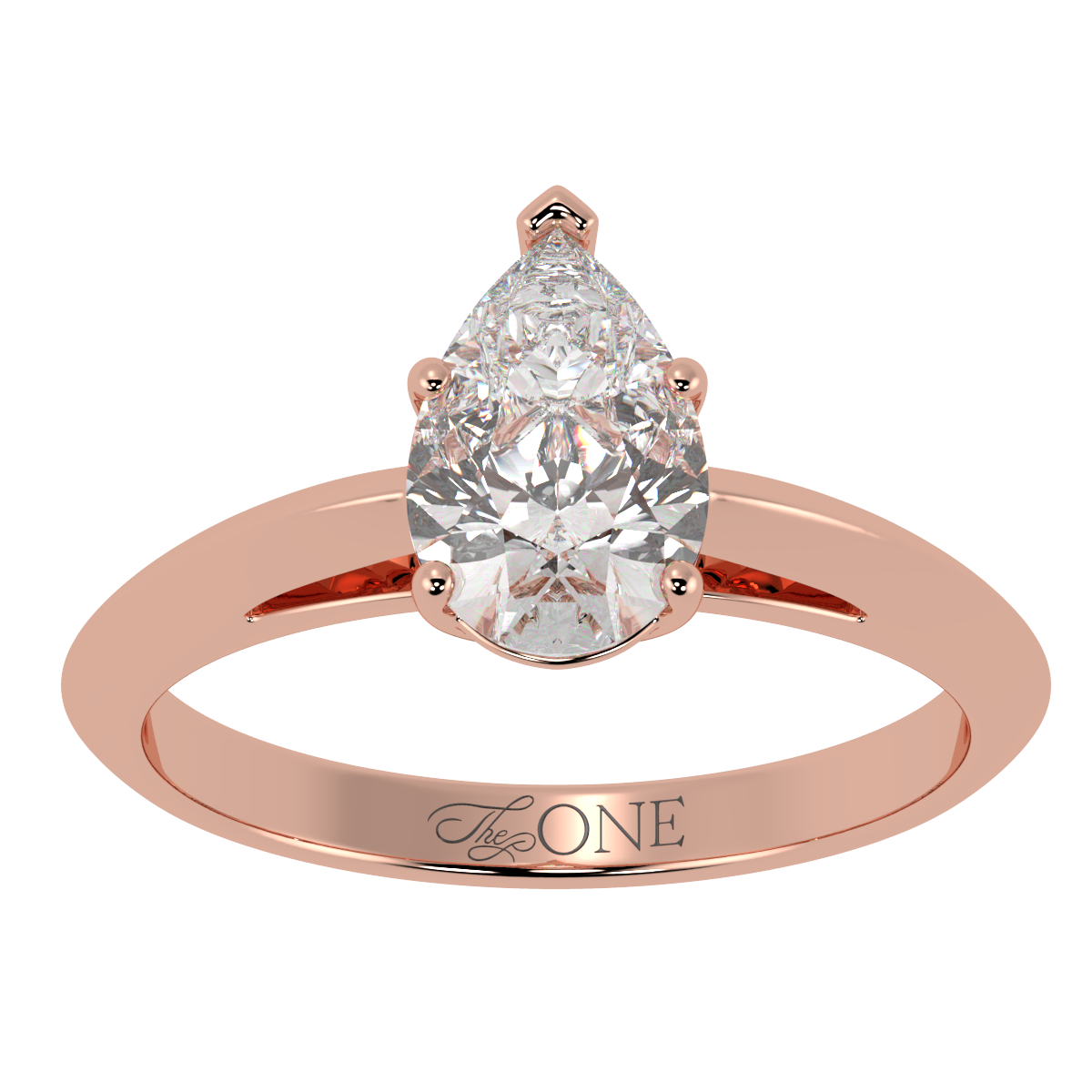 5-Claw Pear Solitaire Engagement Ring