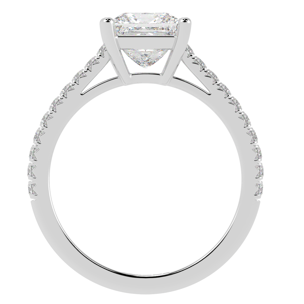 Princess Pavé Diamond Engagement Ring