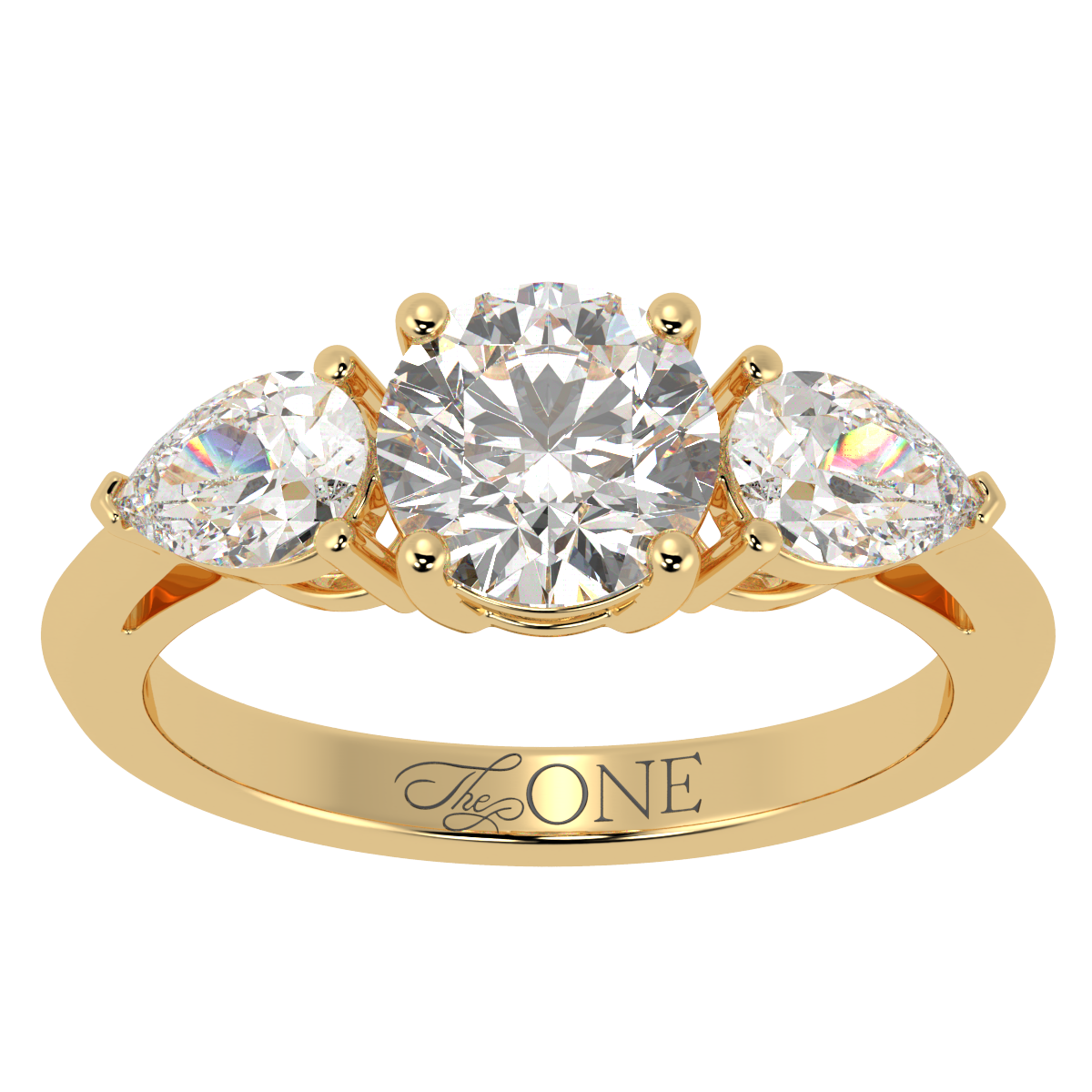 Round & Pear Trilogy Ring