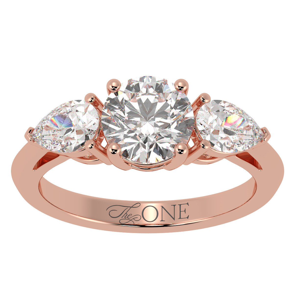 Round & Pear Trilogy Ring