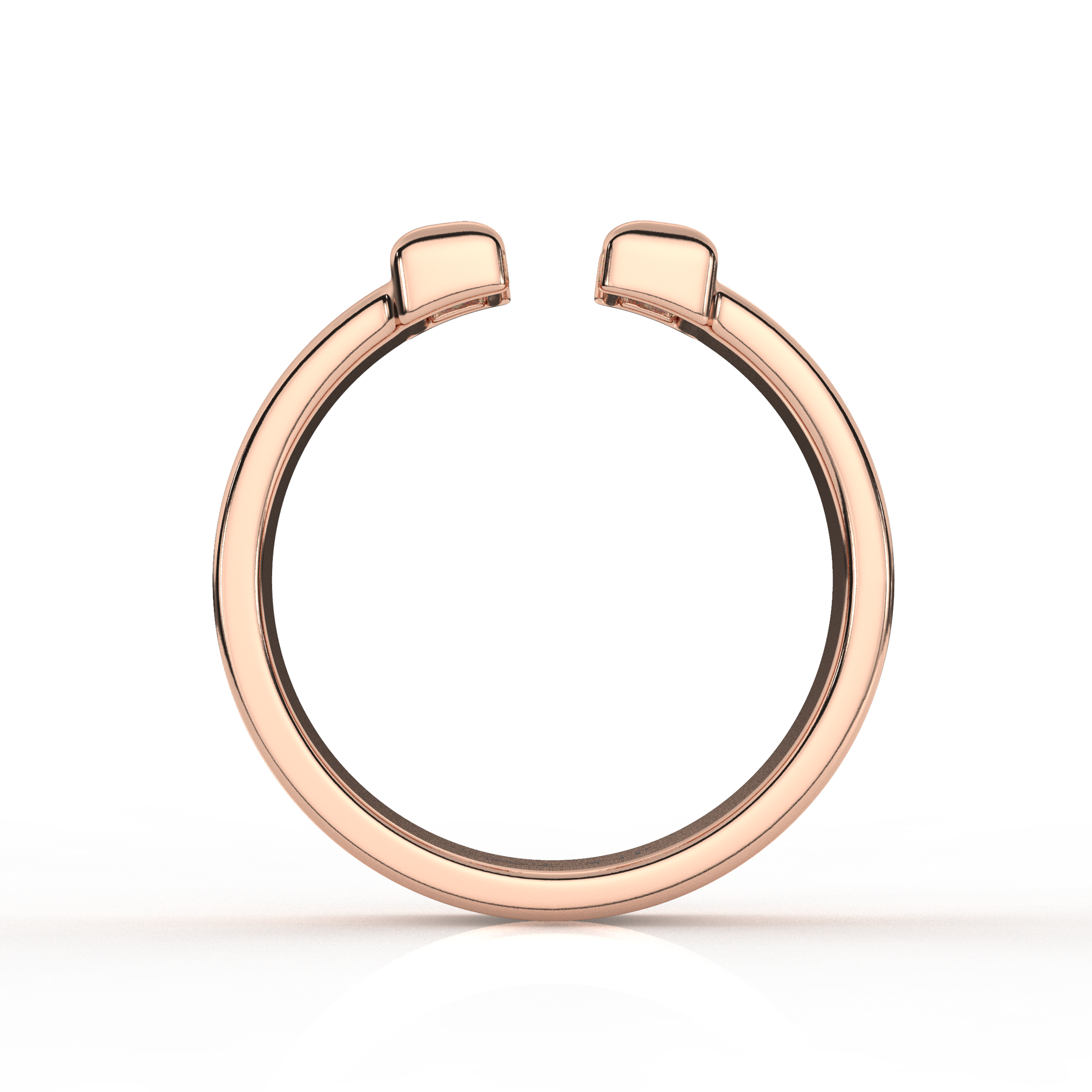 The One Illimite Twin Baguette Diamond Ring Rose Gold