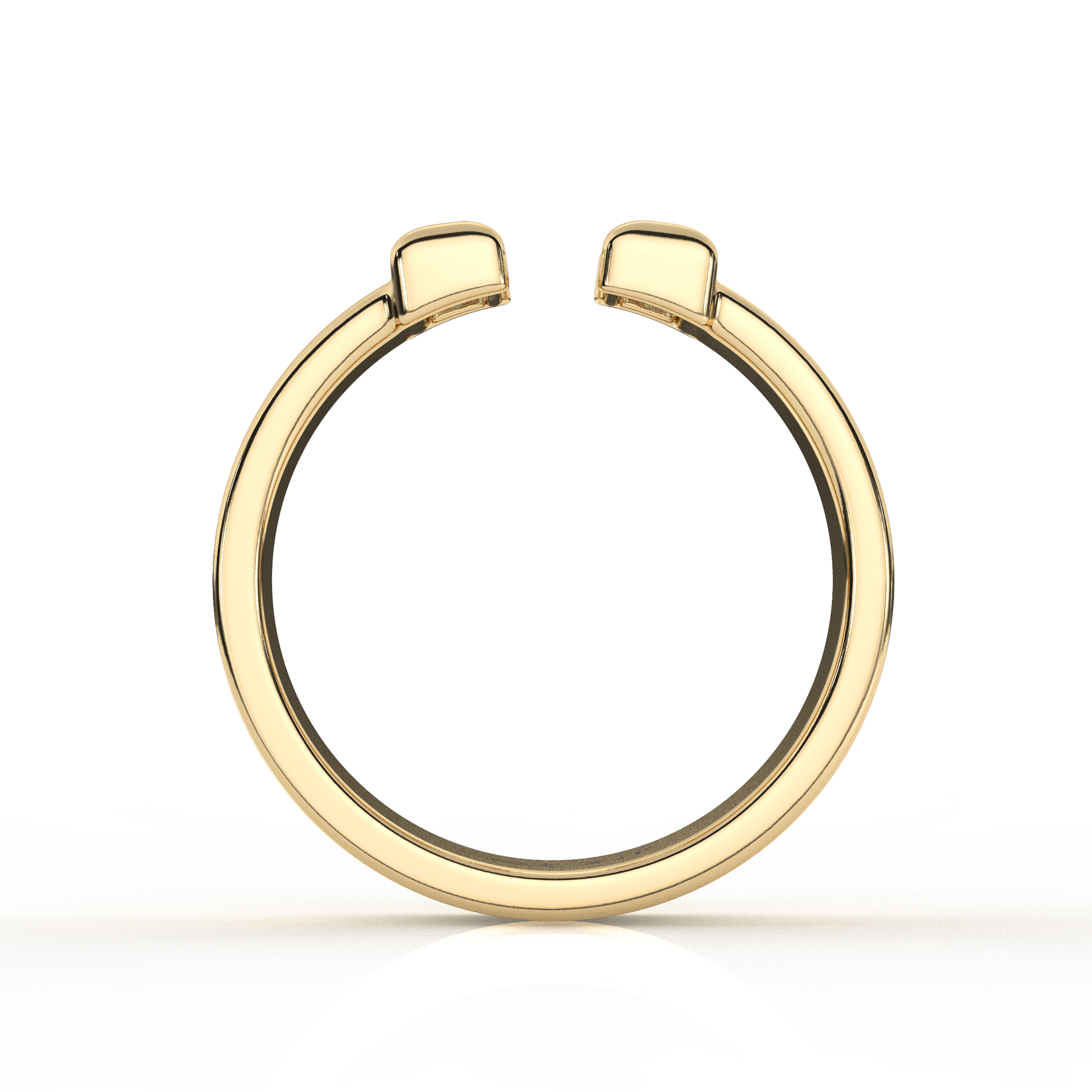 The One Illimite Twin Baguette Diamond Ring Yellow Gold