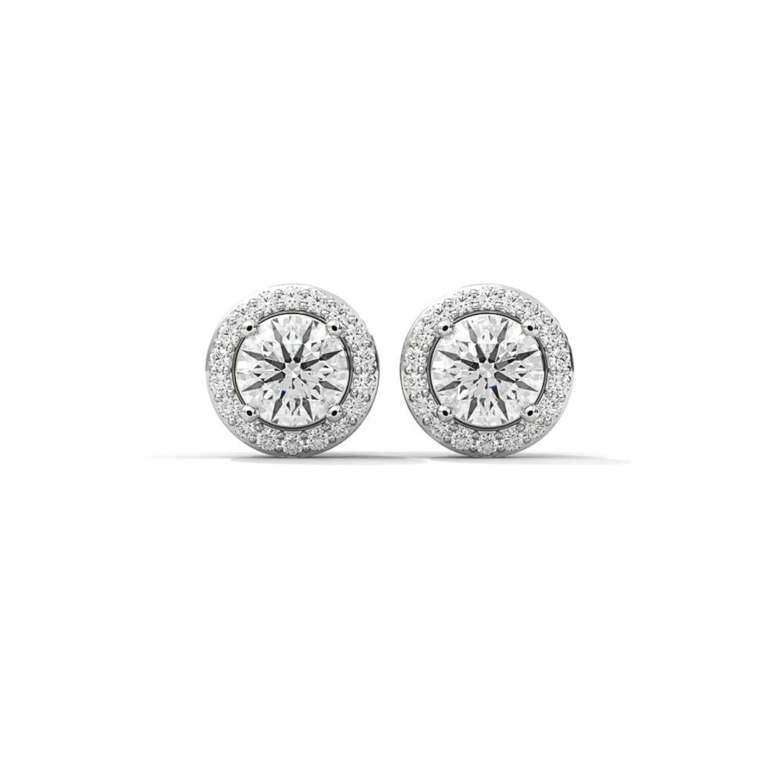 The Diamond Atelier Round Halo Stud