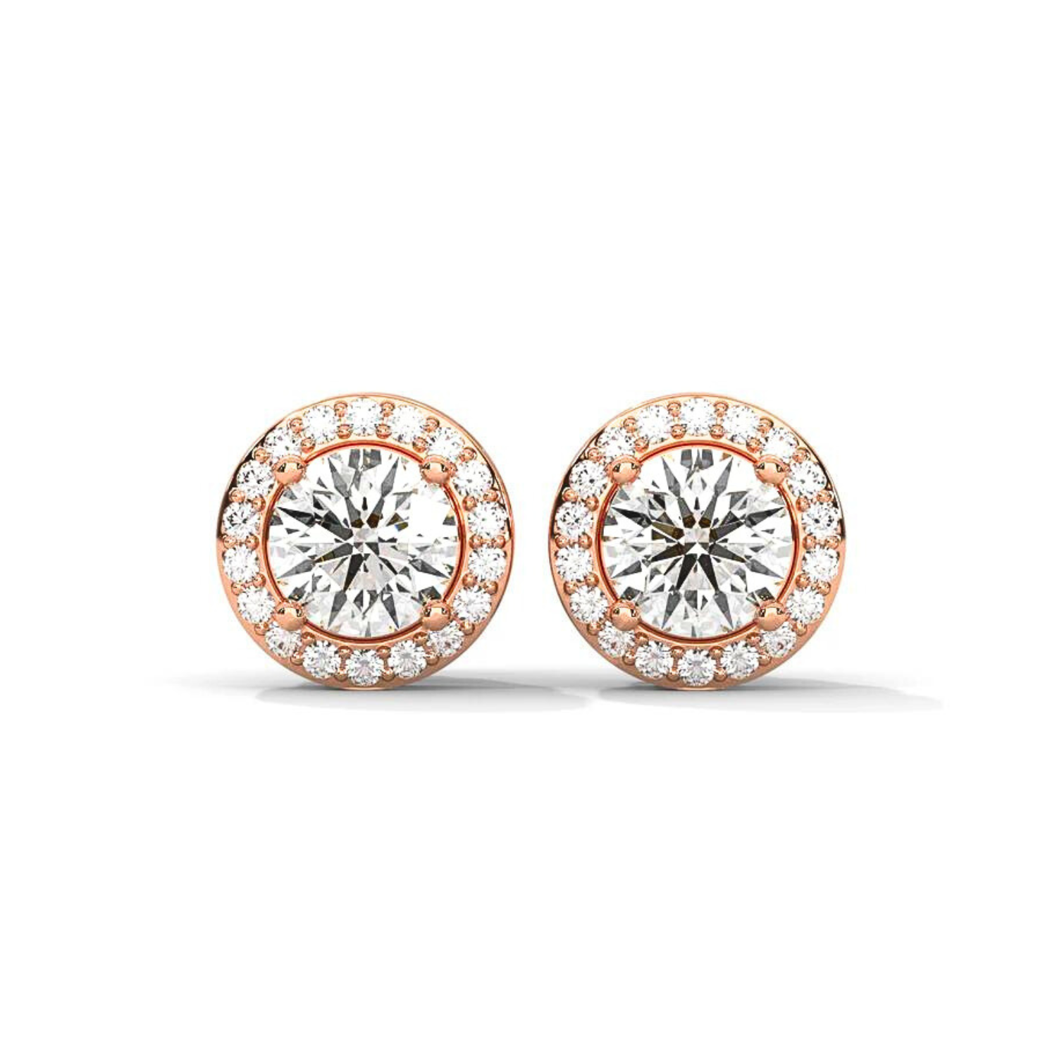 The Diamond Atelier Round Halo Stud