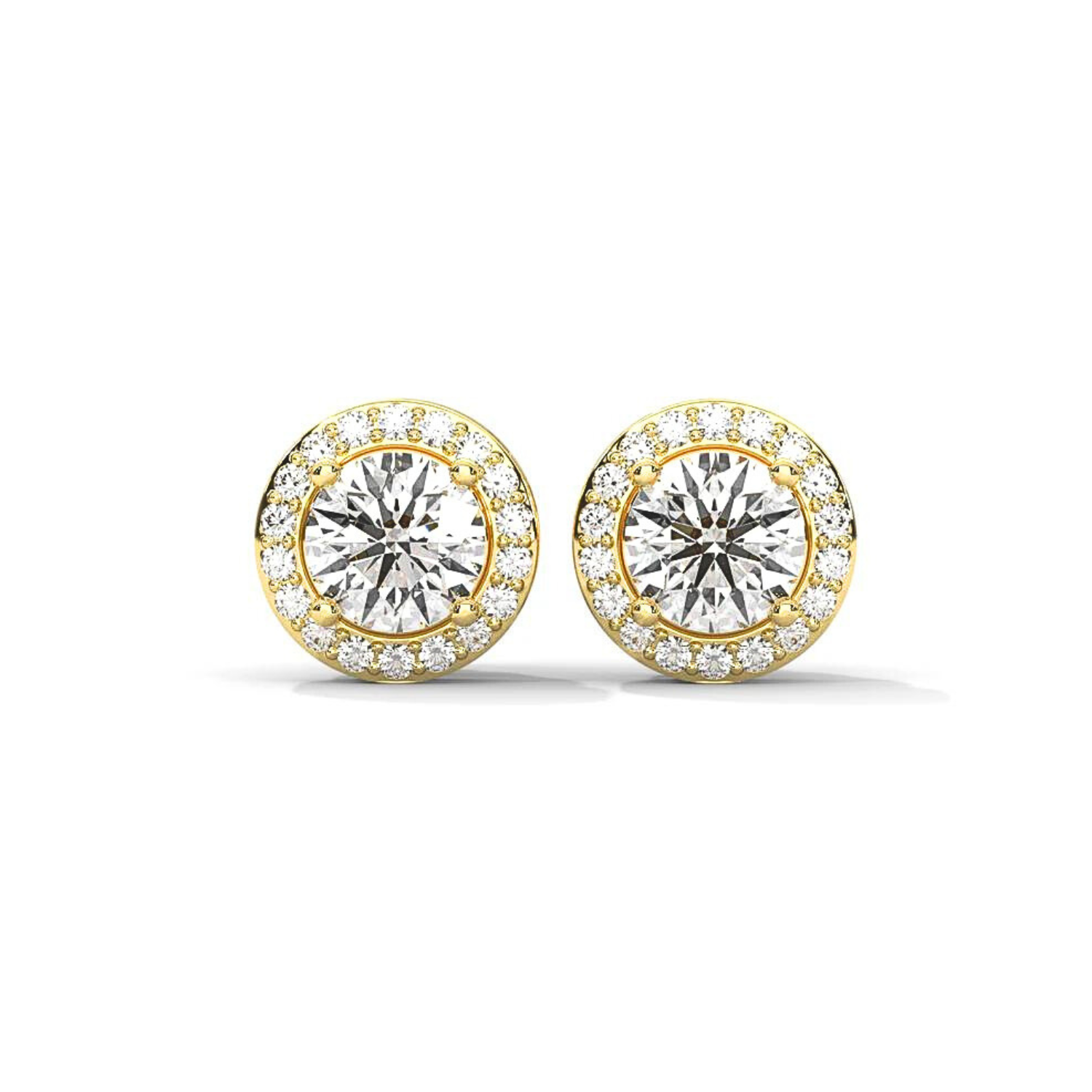 The Diamond Atelier Round Halo Stud