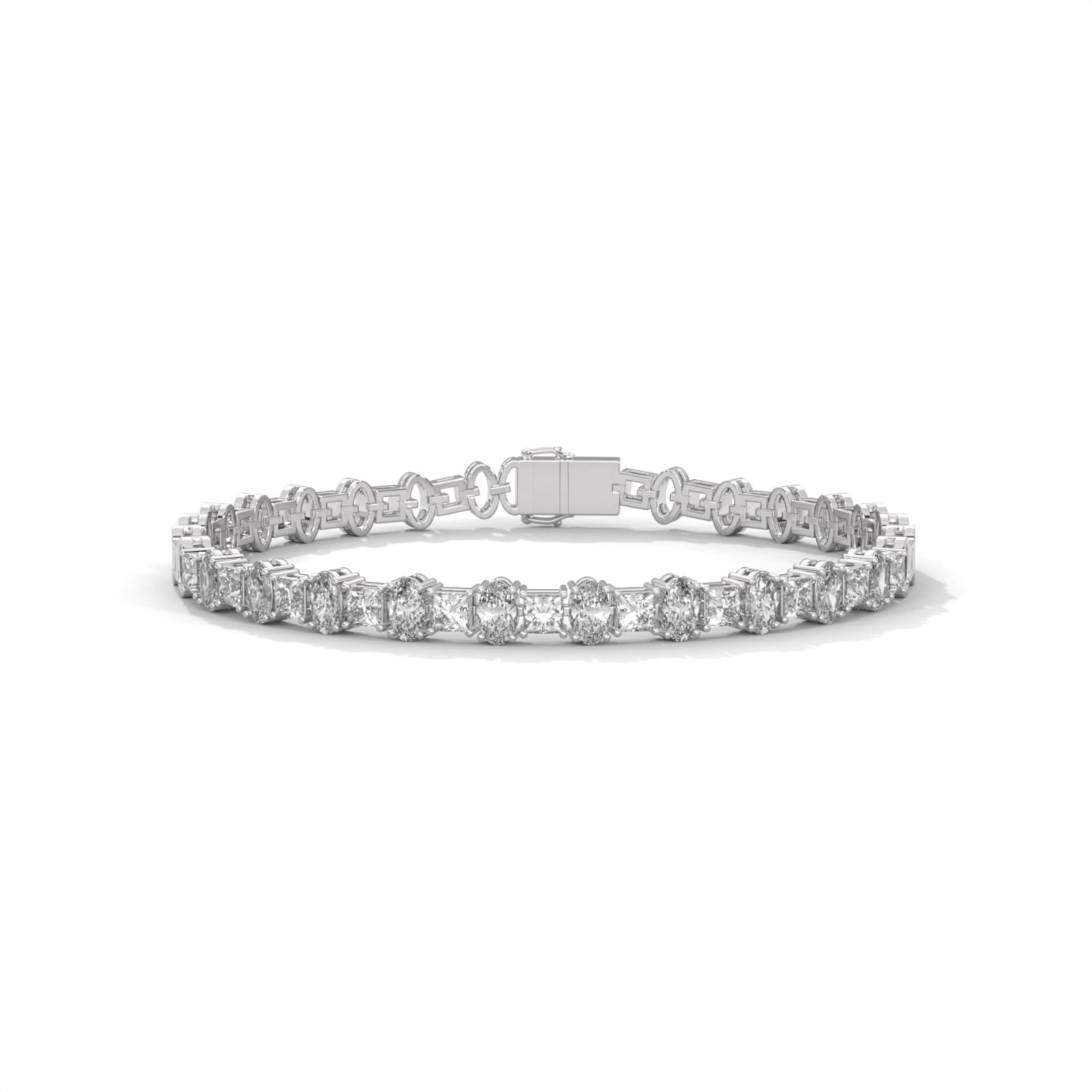 Oval & Princess Diamond Bracelet